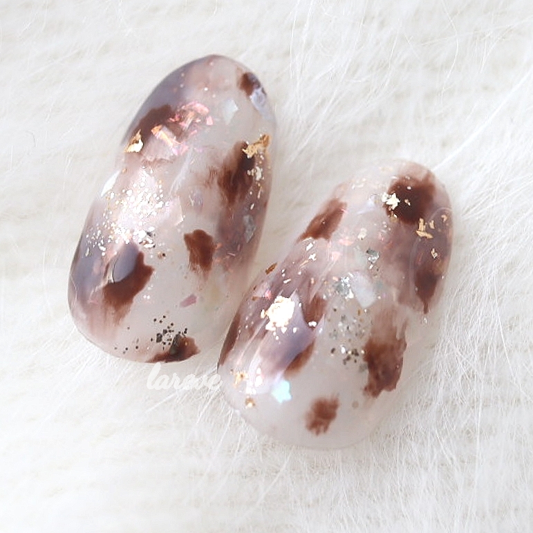 難しくない！奥行の出し方 奥行白べっ甲ネイルの紹介画像1