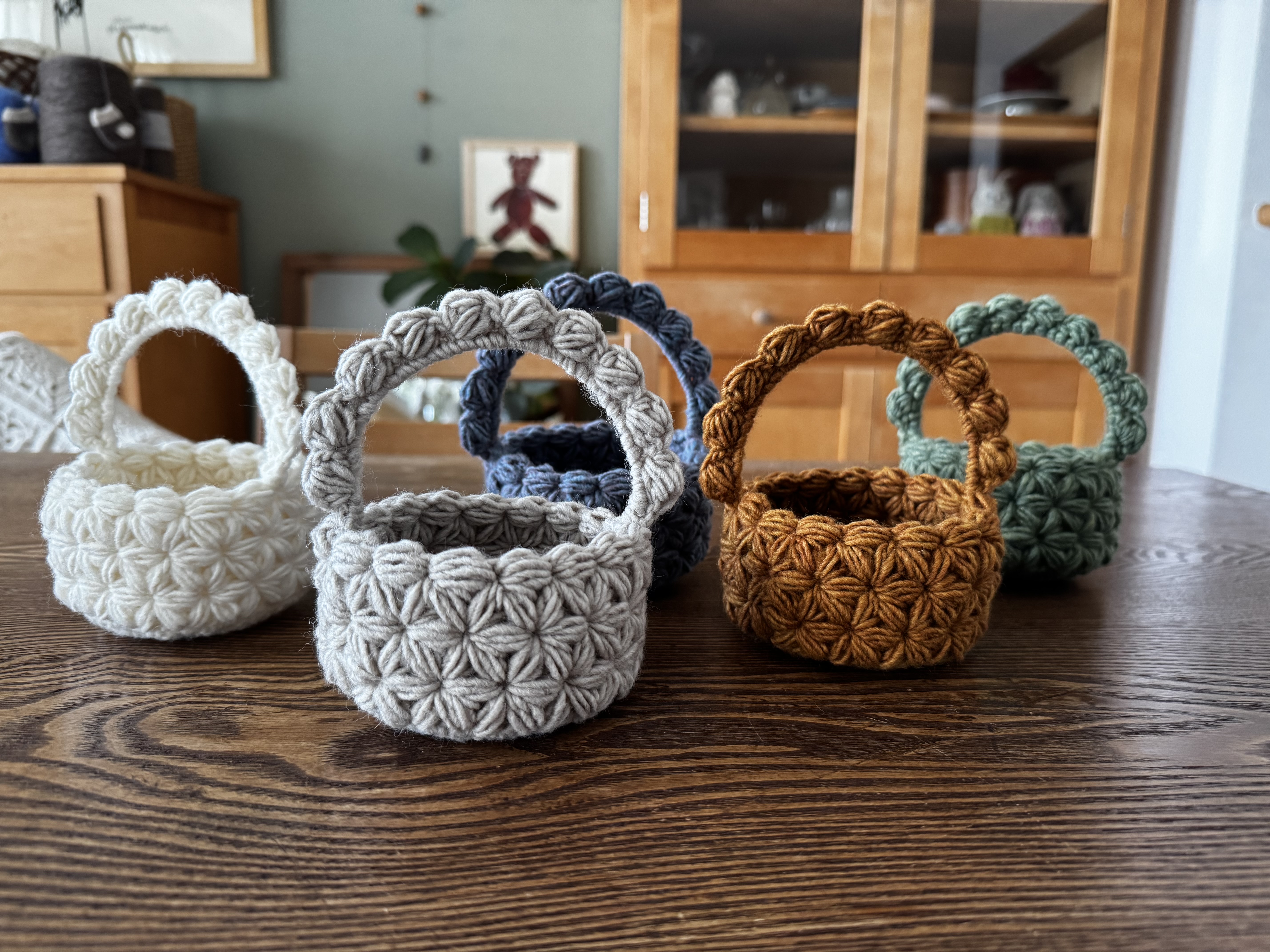 かぎ針編み リフ編みバスケットの作り方【PDF編み図付】の紹介画像1