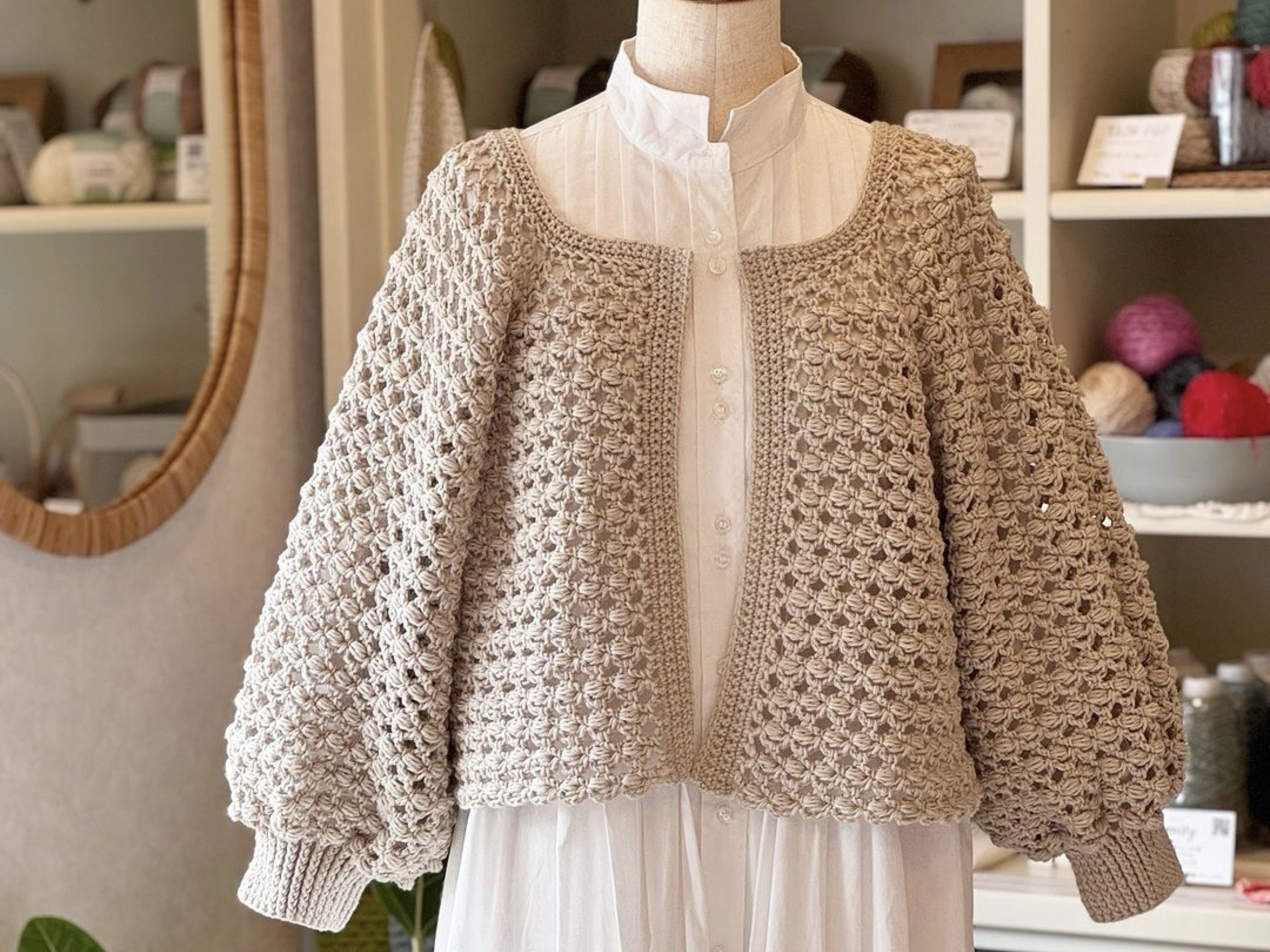 かぎ針編み ぽぽぽカーディガンの編み方【PDF編み図付】の紹介画像2