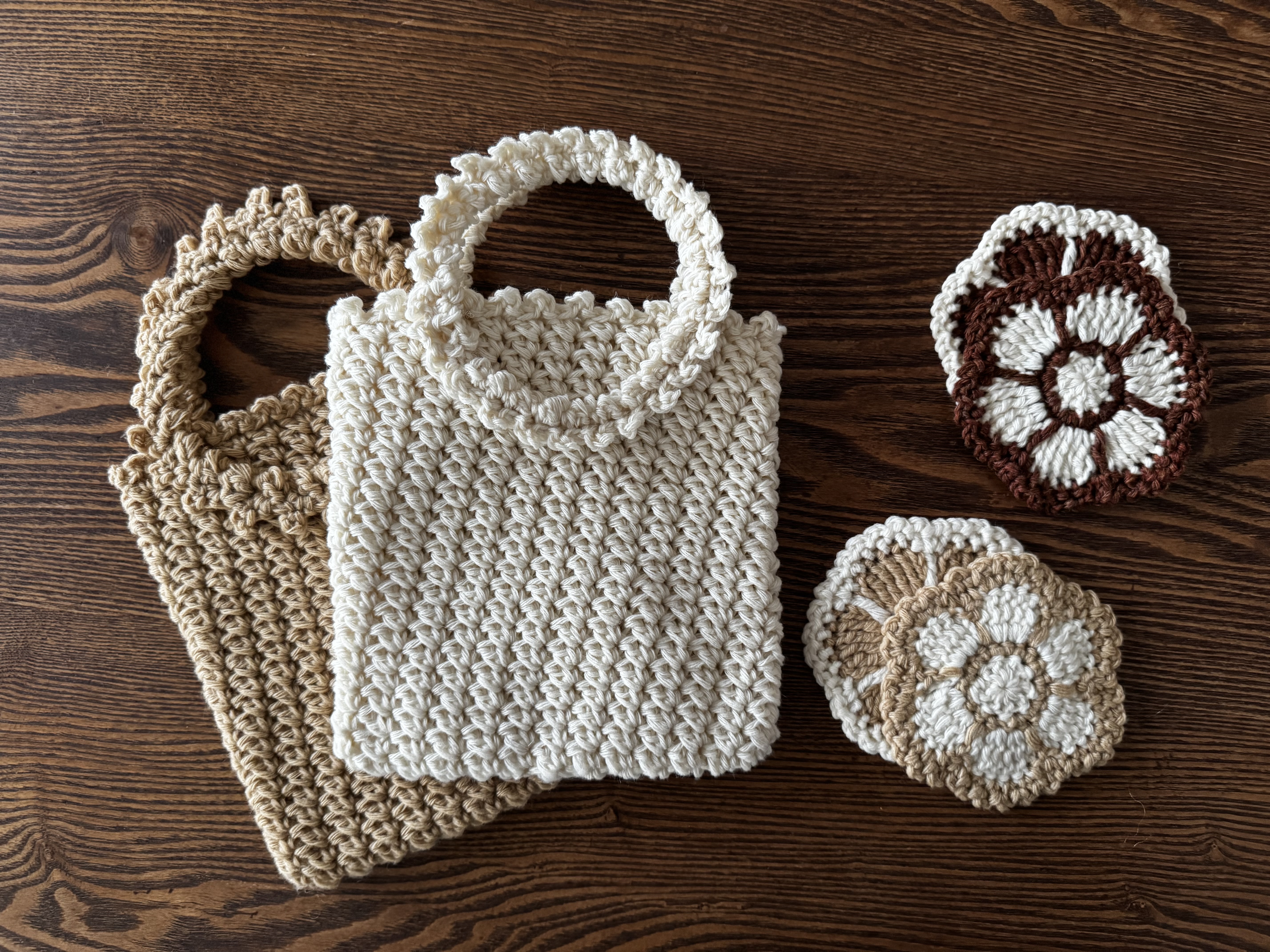 かぎ針編み まるい持ち手のぺたんこBagの作り方【PDF編み図付】の紹介画像2