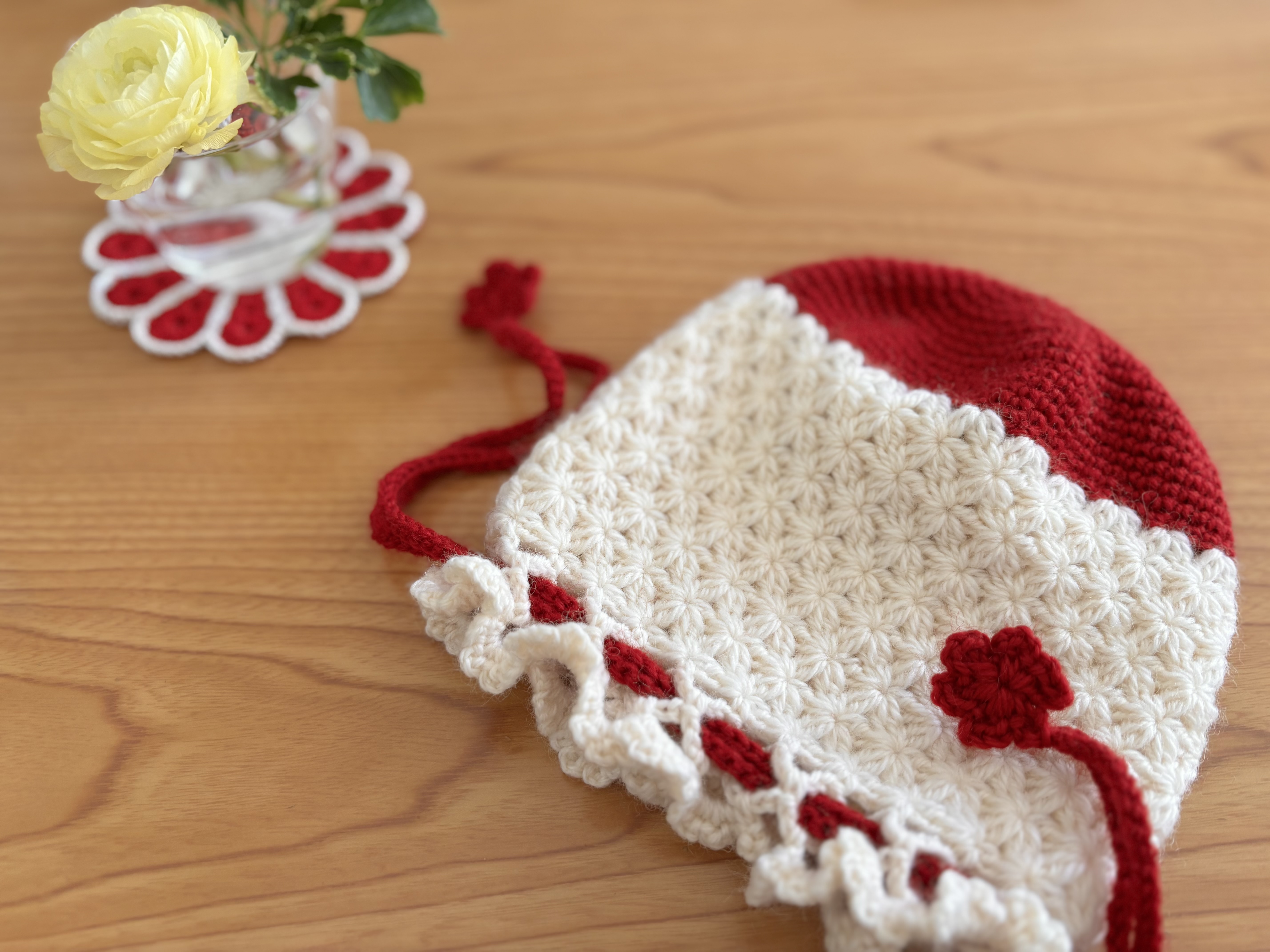 小花いっぱい巾着の編み方【PDF編み図付】の紹介画像1