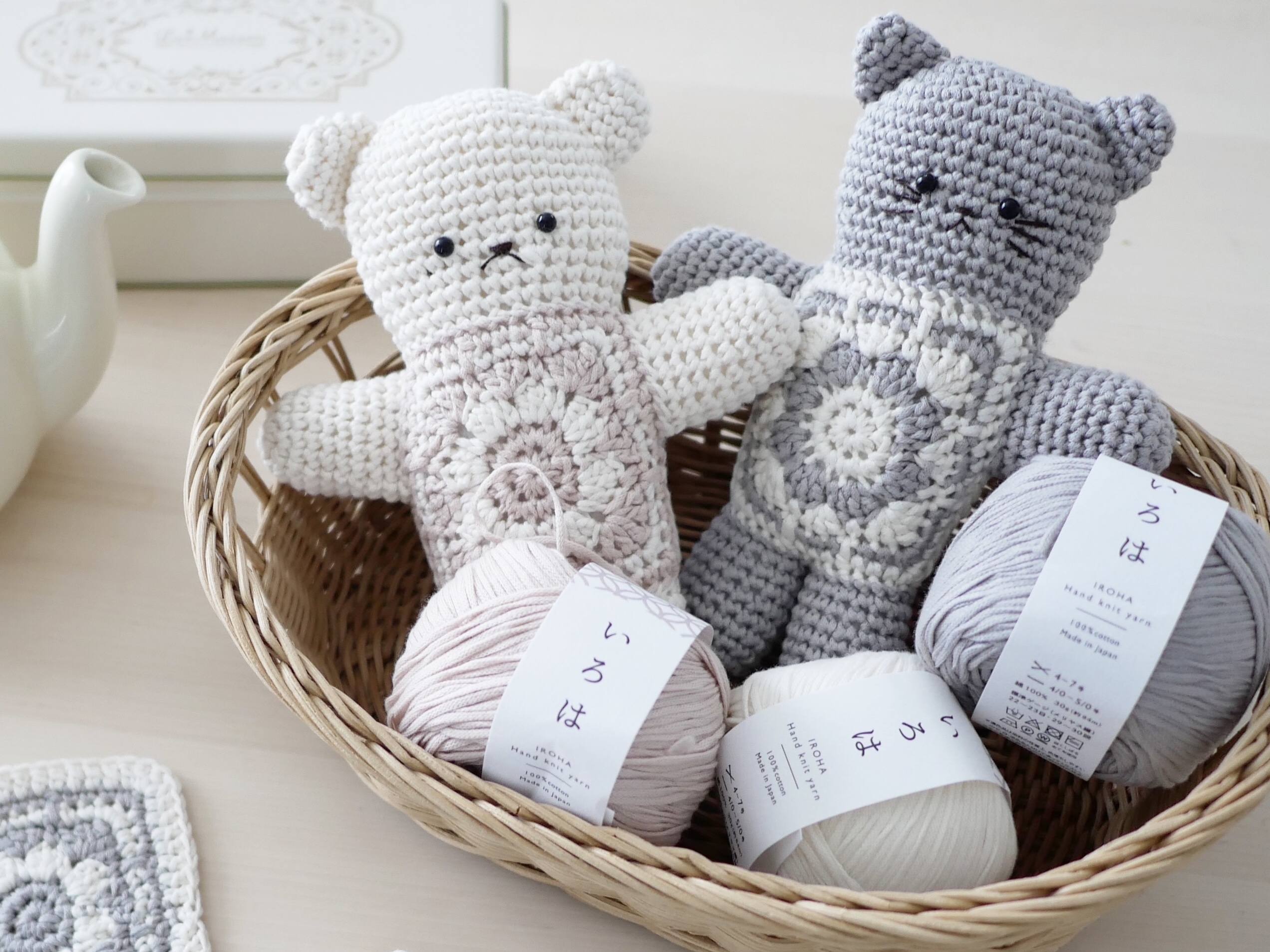 あみページ 1回完結レッスン】かぎ針編み｜いろはのモチーフあみぐるみ制作講座