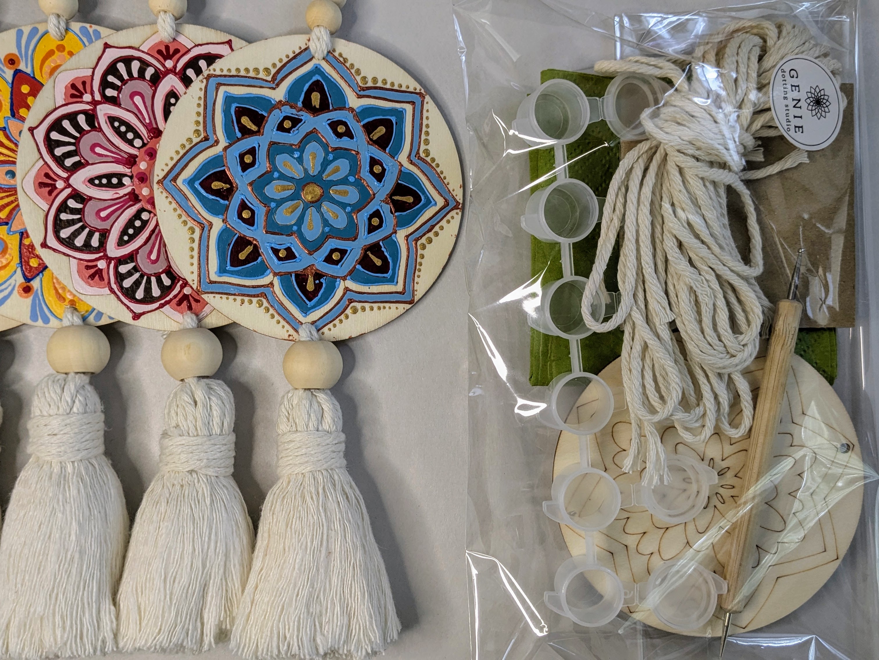 マンダラペイント＆タッセルハンギングクラフトの作り方の紹介画像5
