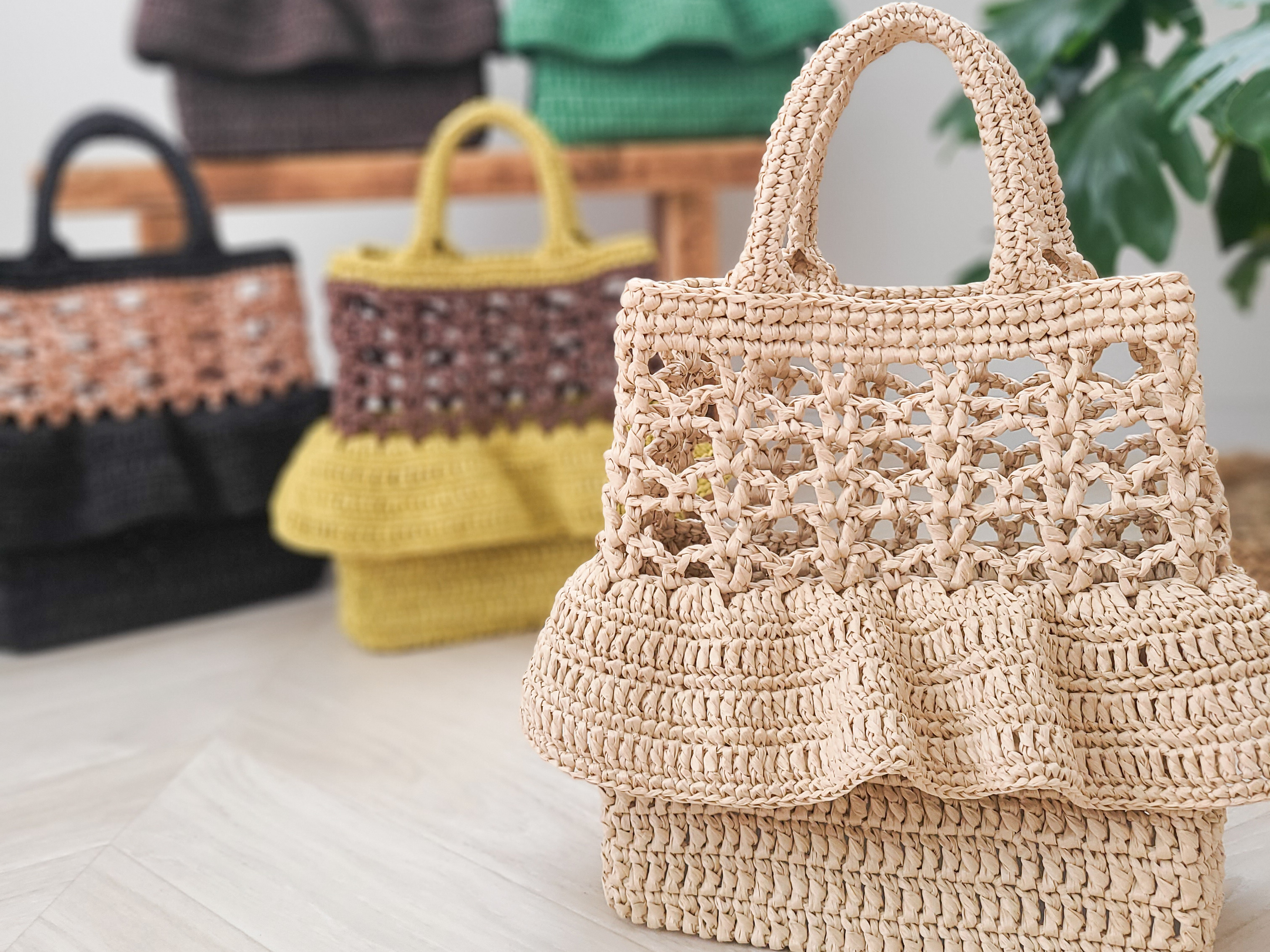 フリルつきかごバッグの編み方│かぎ針編みの紹介画像3