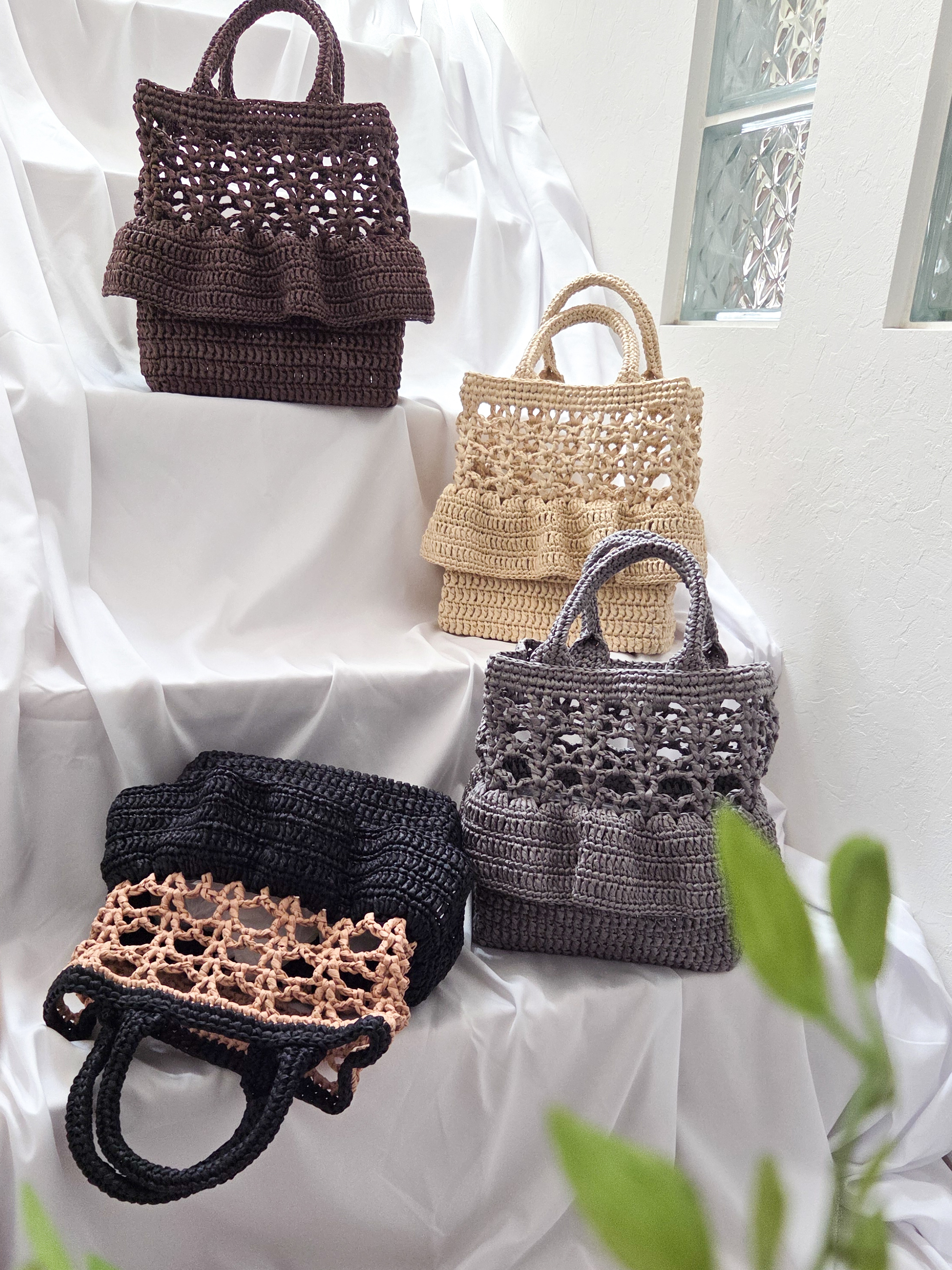 フリルつきかごバッグの編み方│かぎ針編みの紹介画像4