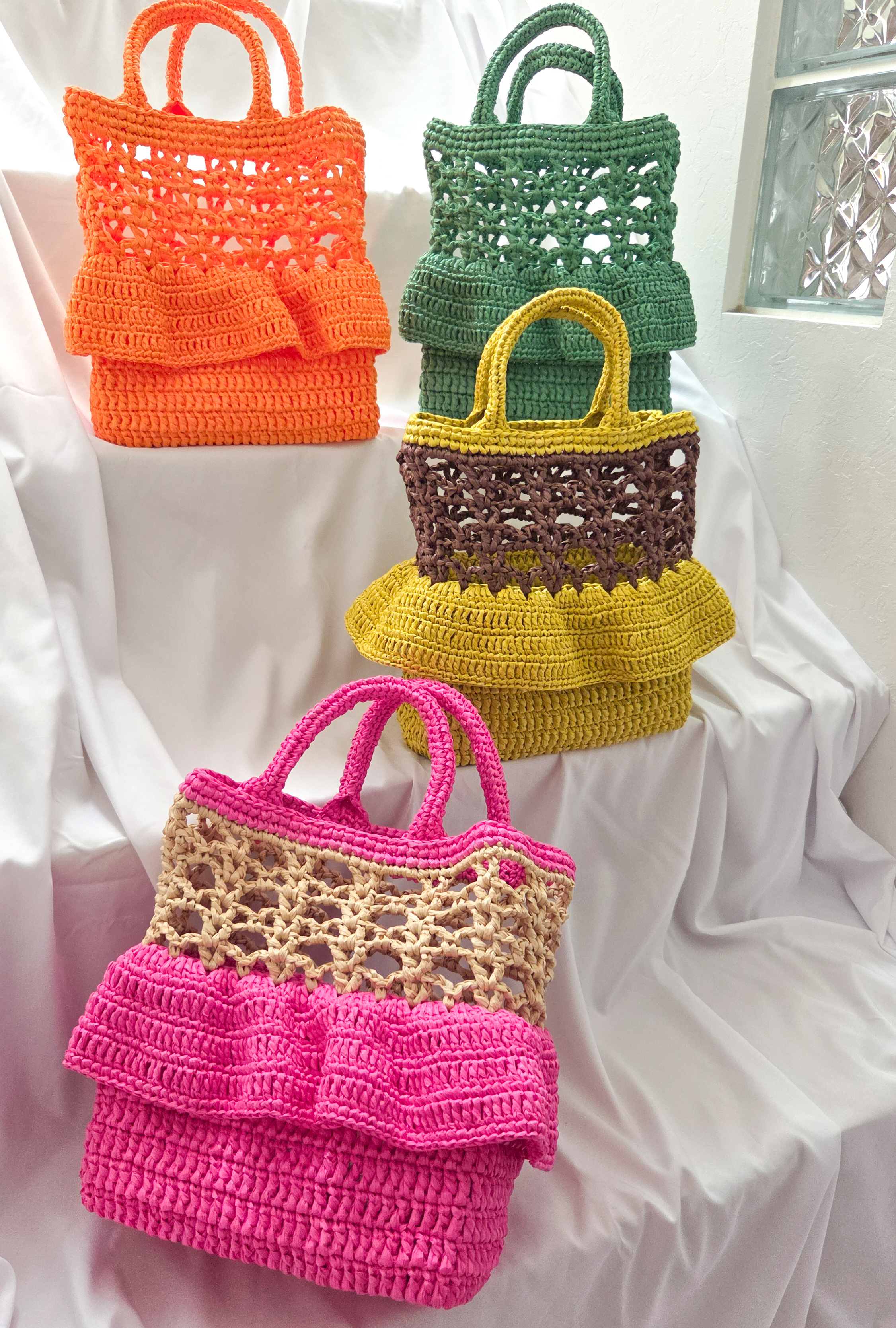 フリルつきかごバッグの編み方│かぎ針編みの紹介画像5