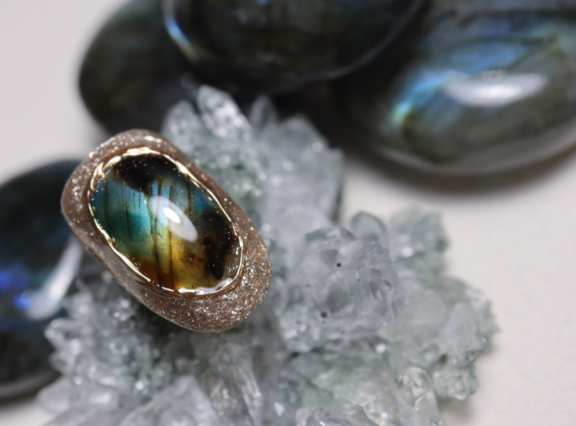 ラブラドライト 鉱石ネイル lessonの紹介画像1