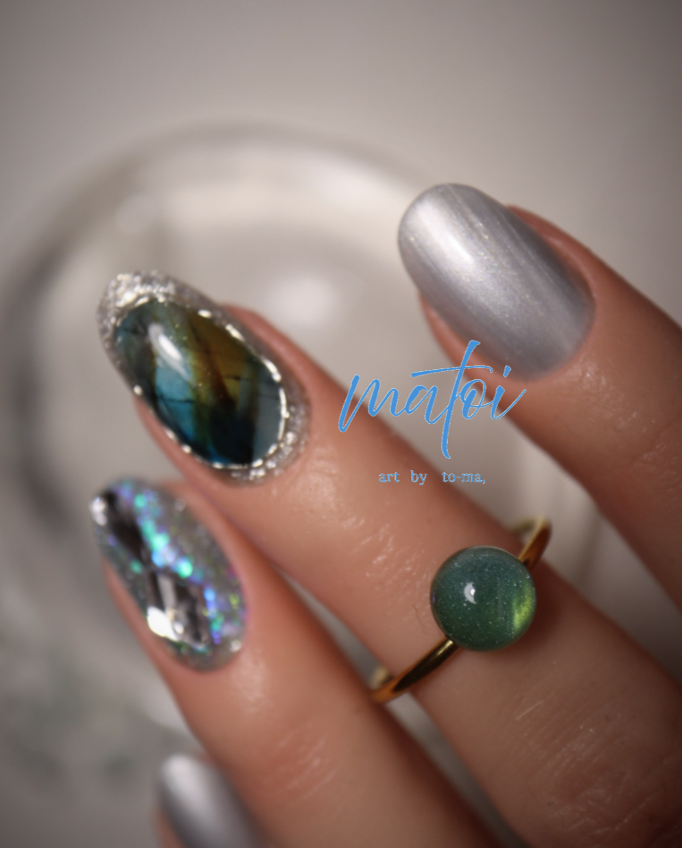 ラブラドライト 鉱石ネイル lessonの紹介画像3