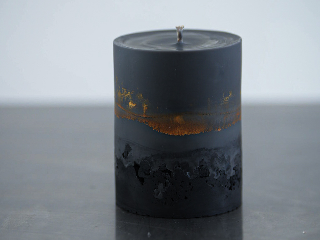 ブラックセメントキャンドルの紹介画像3