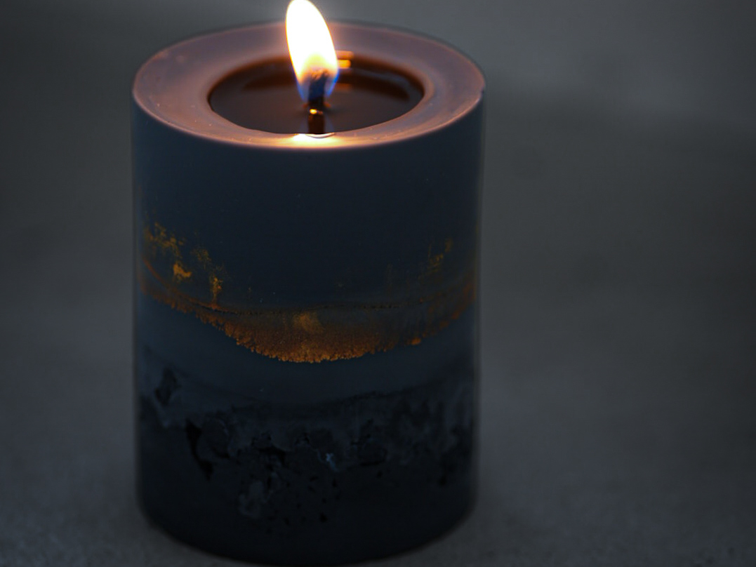 ブラックセメントキャンドルの紹介画像6