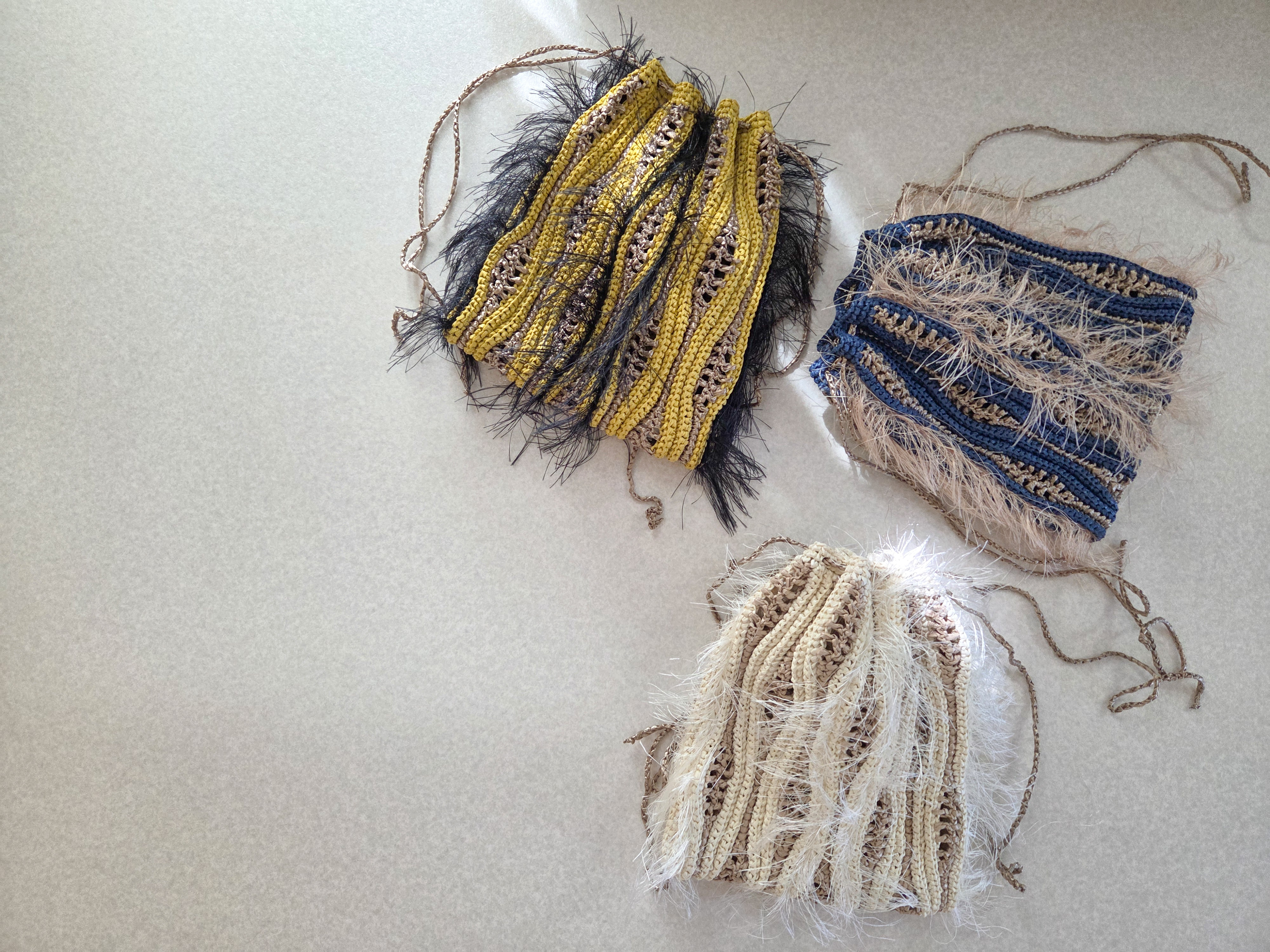 ウェーブ模様の巾着バッグの編み方【編み図付き】の紹介画像1