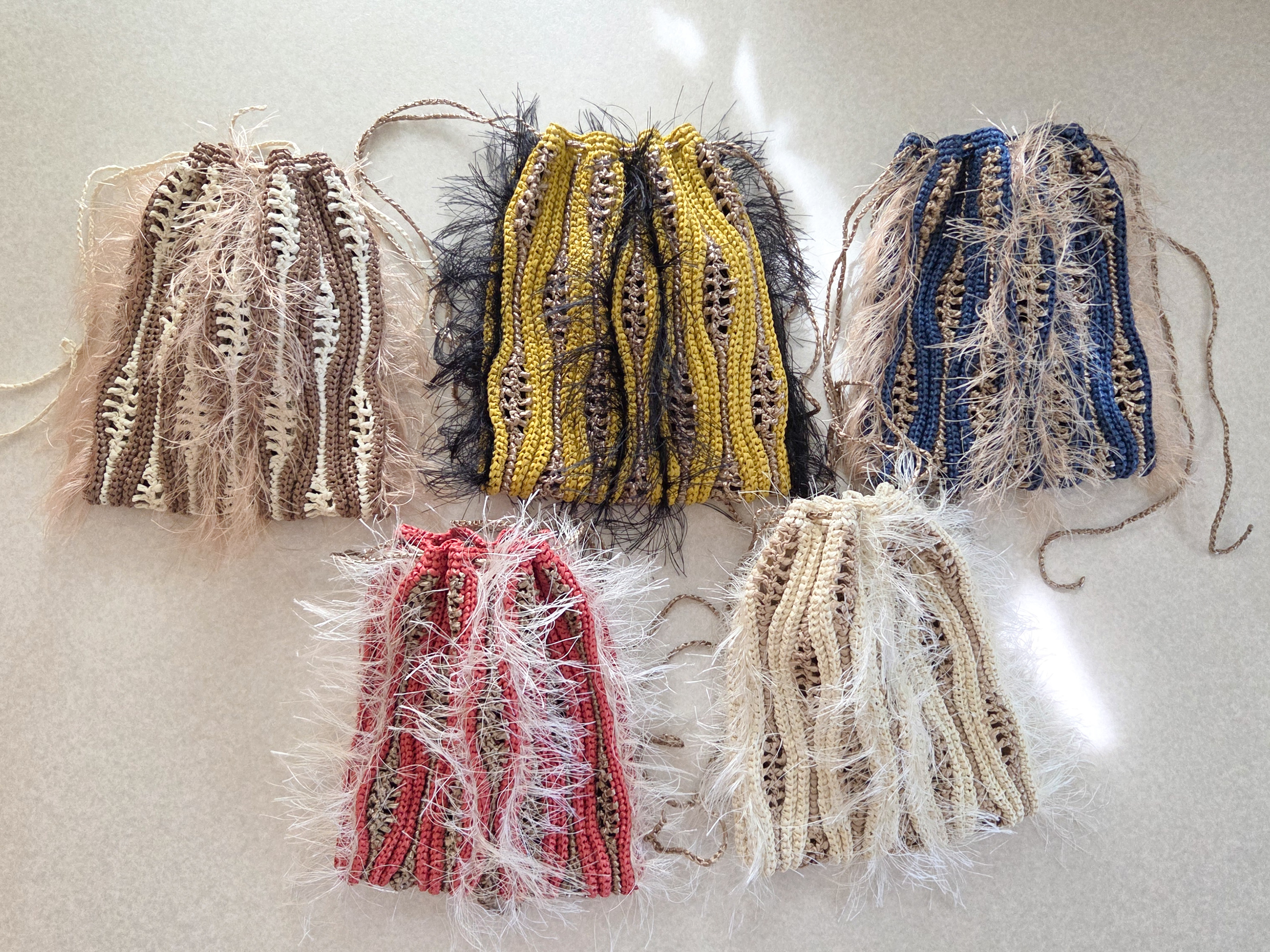 ウェーブ模様の巾着バッグの編み方【編み図付き】の紹介画像2