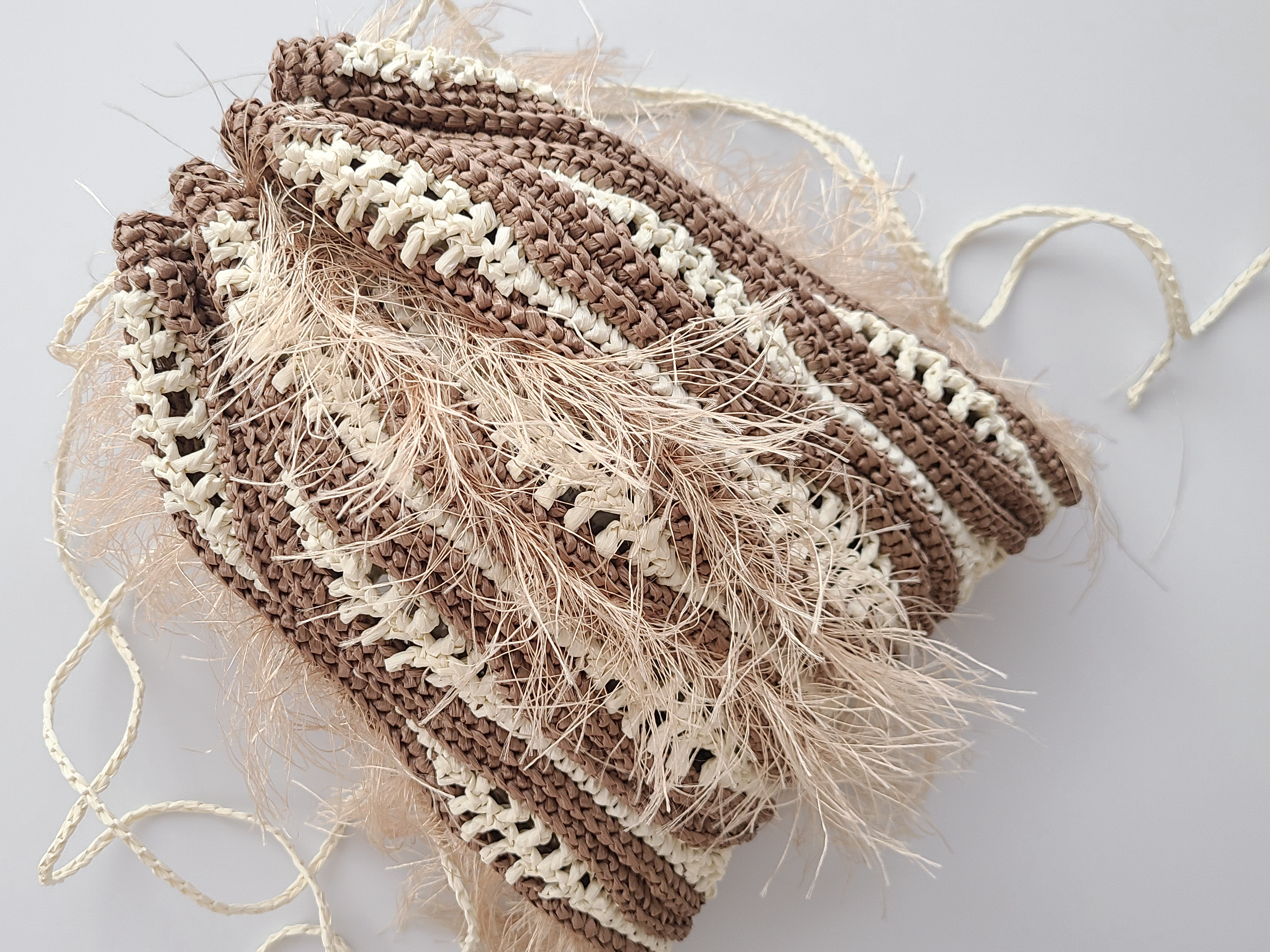 ウェーブ模様の巾着バッグの編み方【編み図付き】の紹介画像3