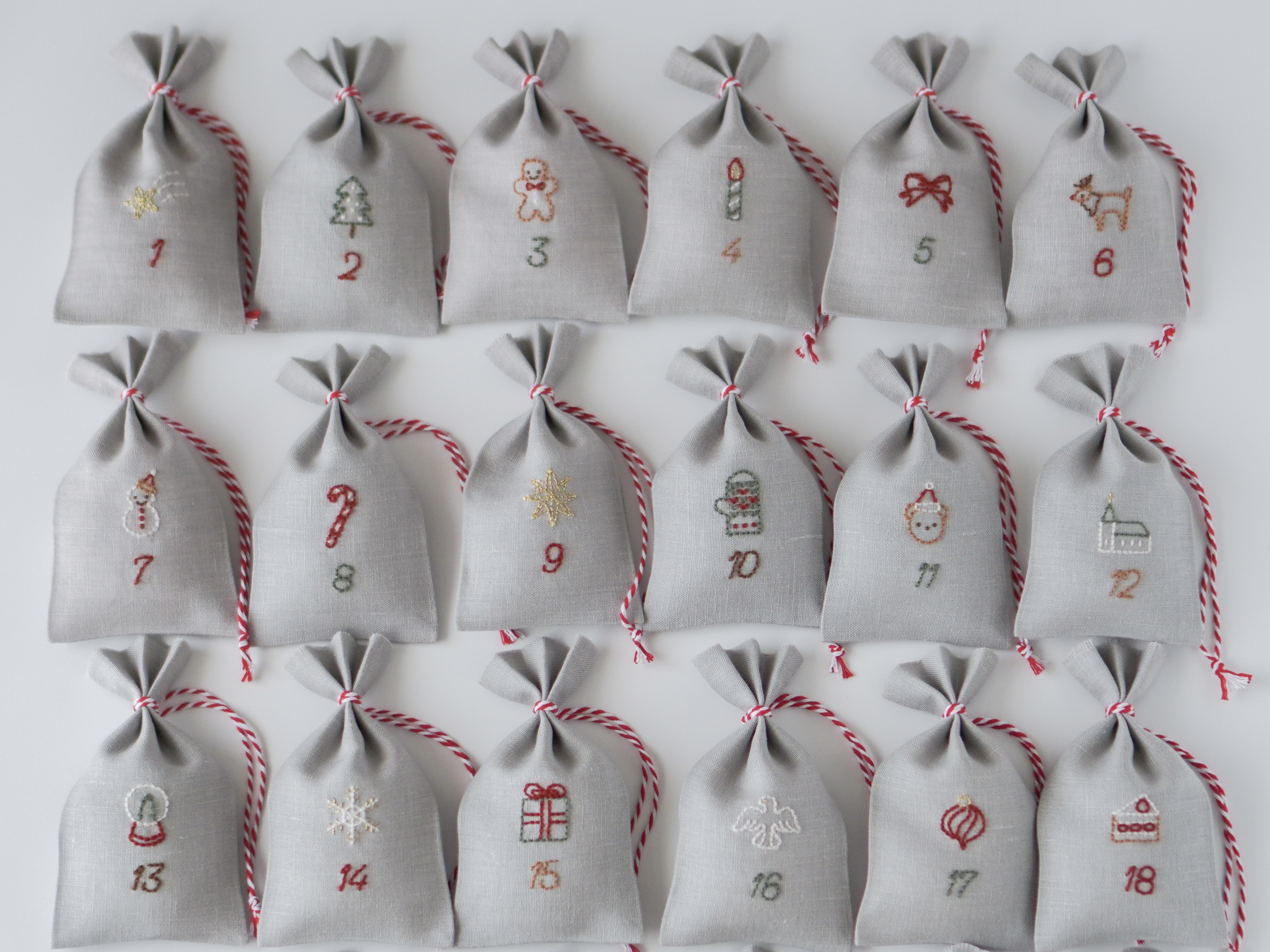 ウール刺繍糸で作る アドベントカレンダーの作り方の紹介画像1