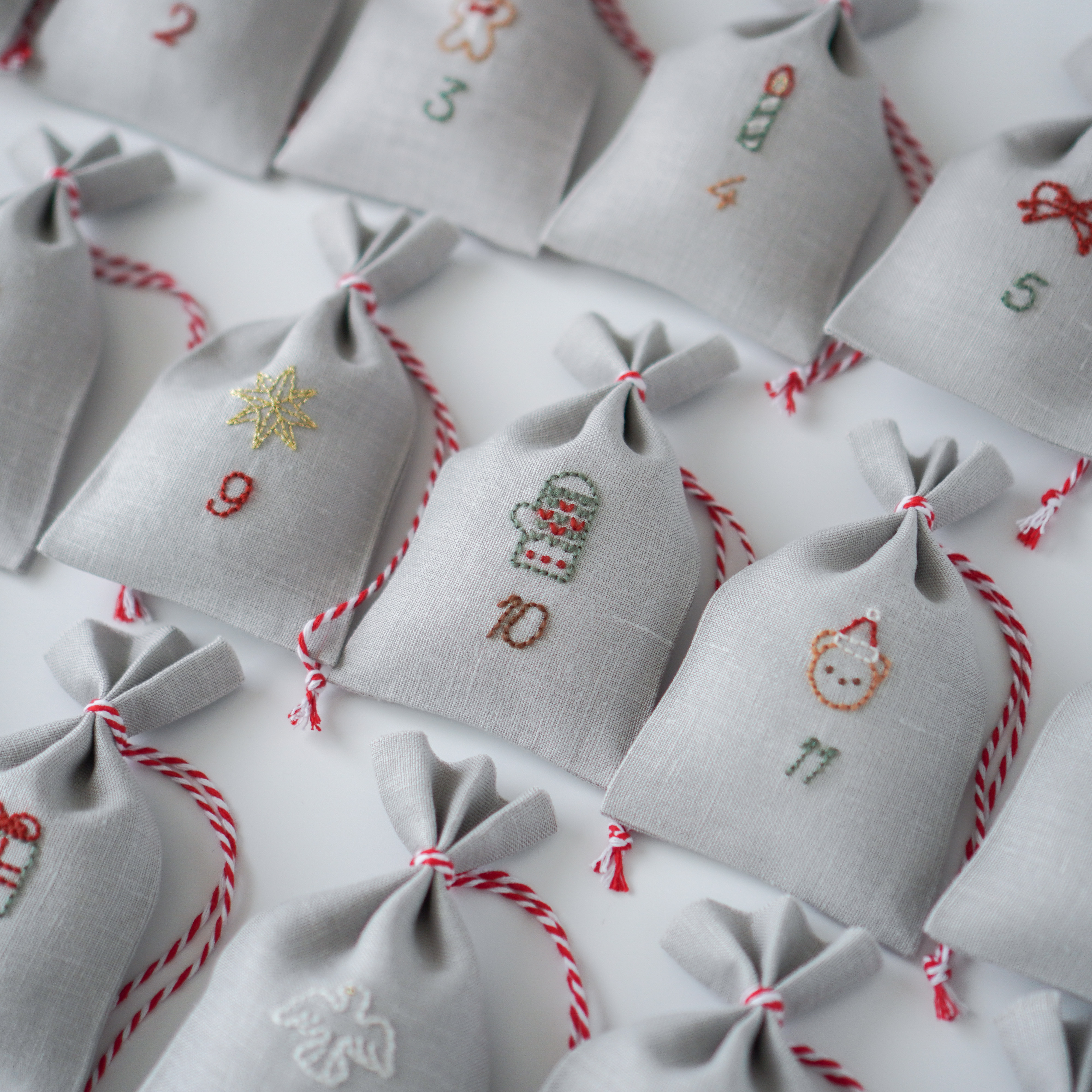 ウール刺繍糸で作る アドベントカレンダーの作り方の紹介画像2