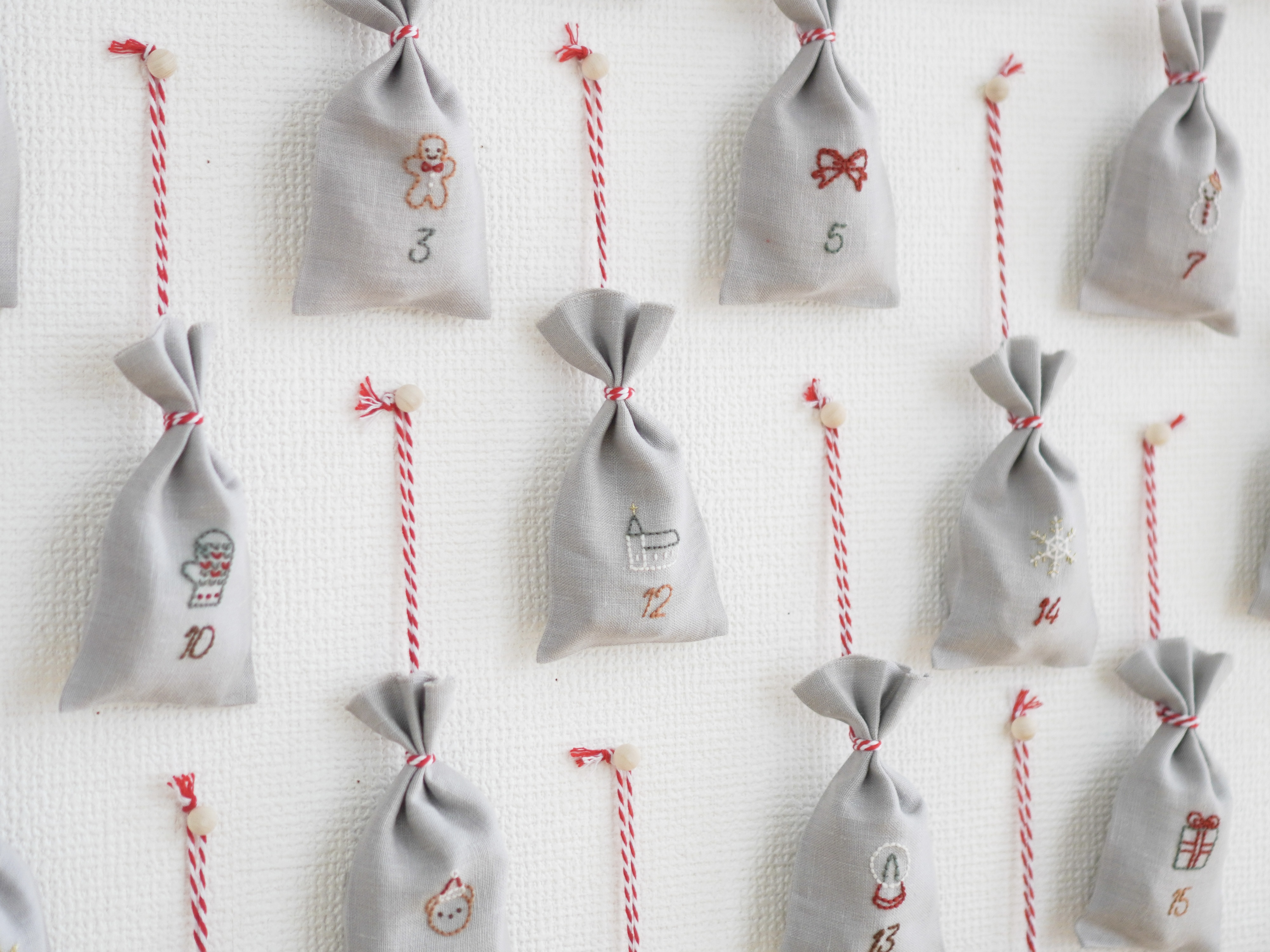 ウール刺繍糸で作る アドベントカレンダーの作り方の紹介画像4