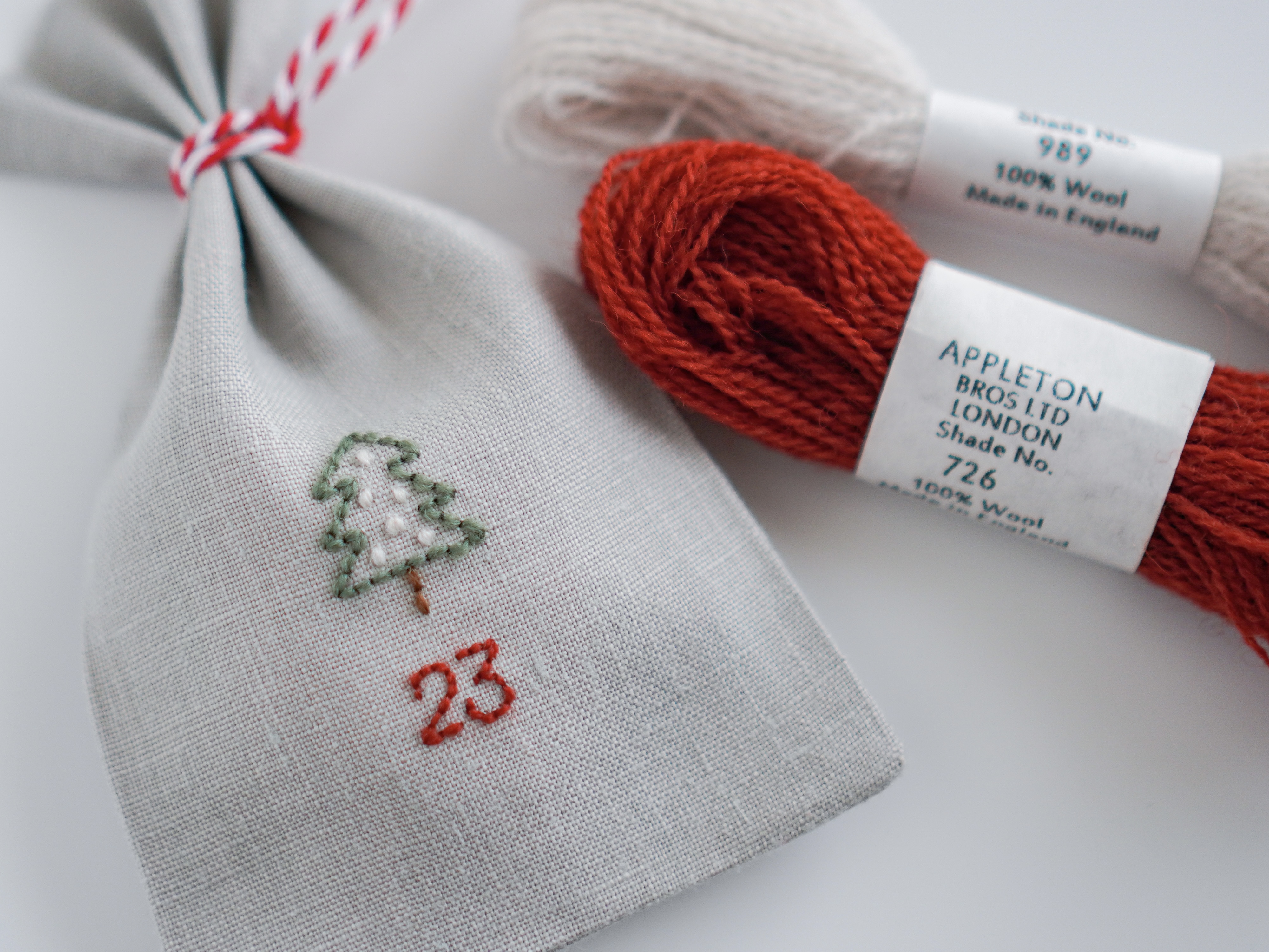 ウール刺繍糸で作る アドベントカレンダーの作り方の紹介画像7