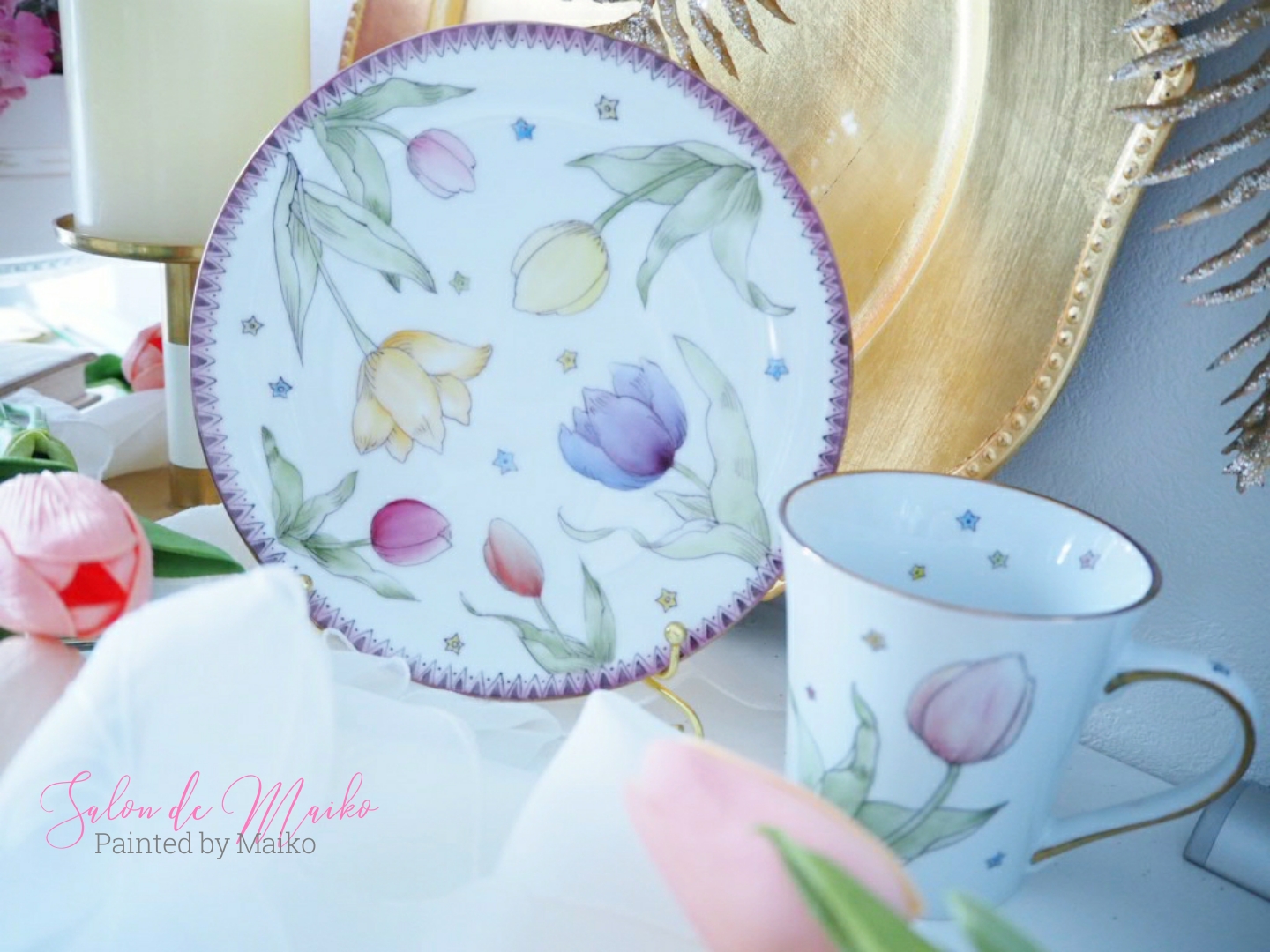 ペンワーク基礎編・チューリッププレート&作品アイディアの紹介画像1