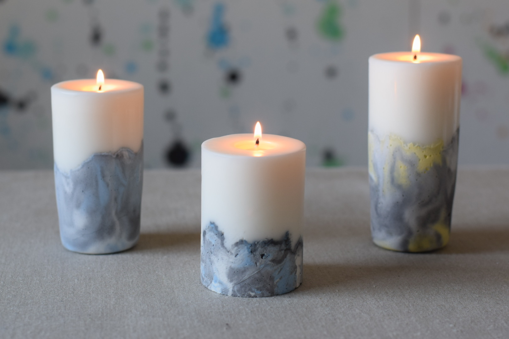 12/24まで30%OFF（3,500円→2,450円）✴︎セメントマーブルキャンドルの作り方の紹介画像2