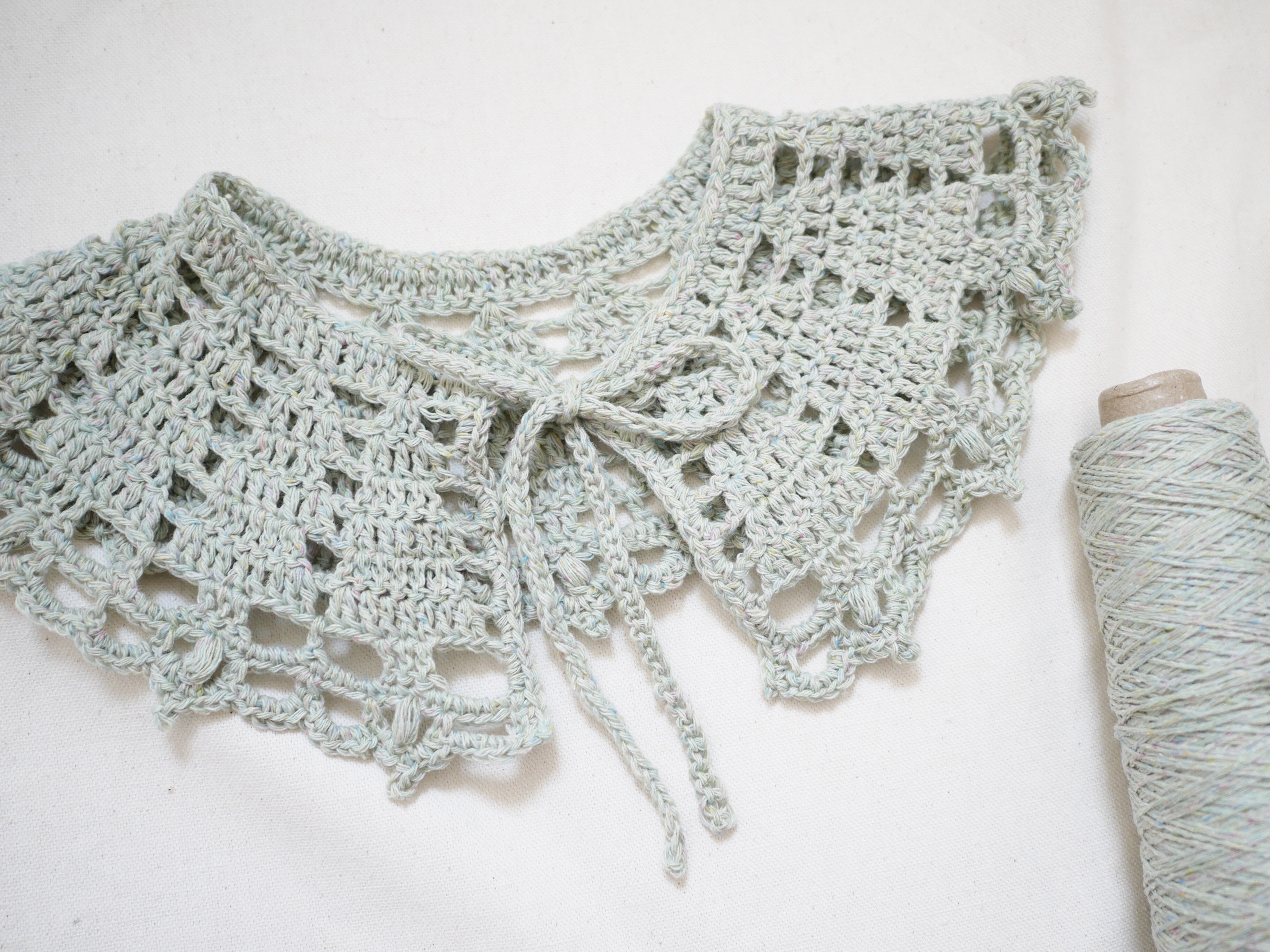 かぎ針編み｜もみの木カラーのつけ襟制作講座の紹介画像5