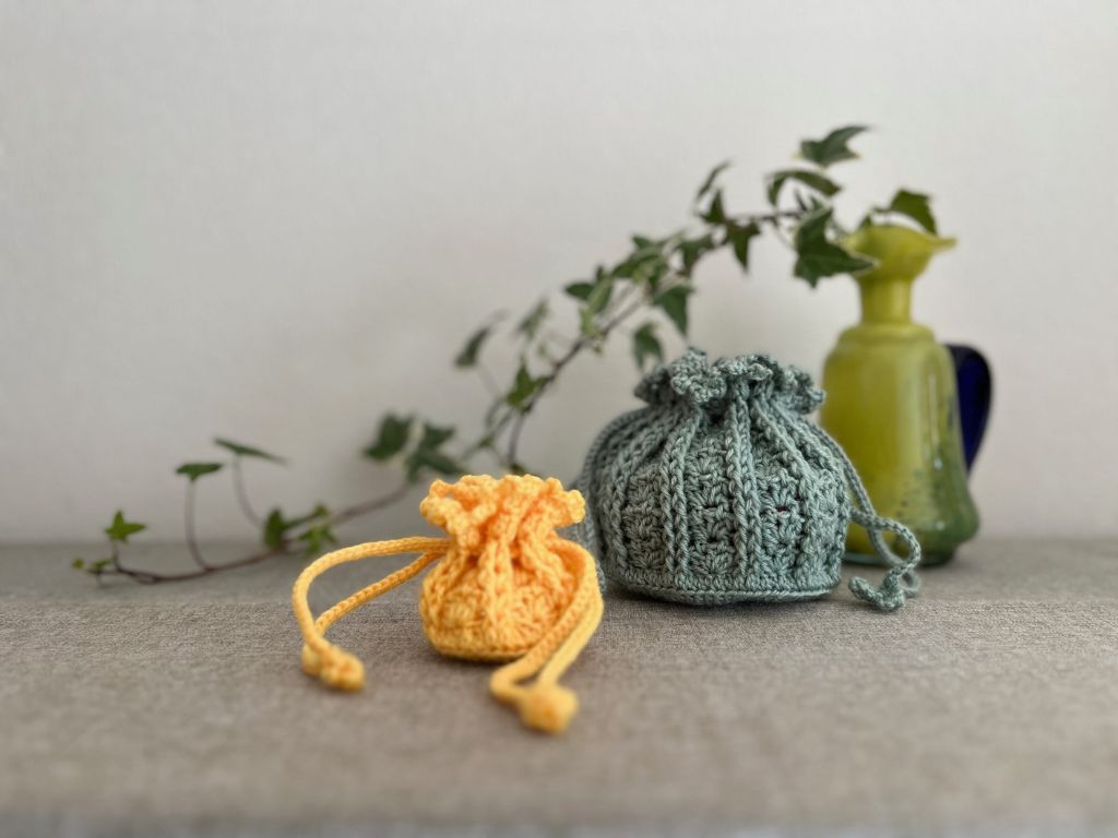 かぎ針編み・大きさ自在の巾着ポートの編み方【PDFの編み図付き】の紹介画像3