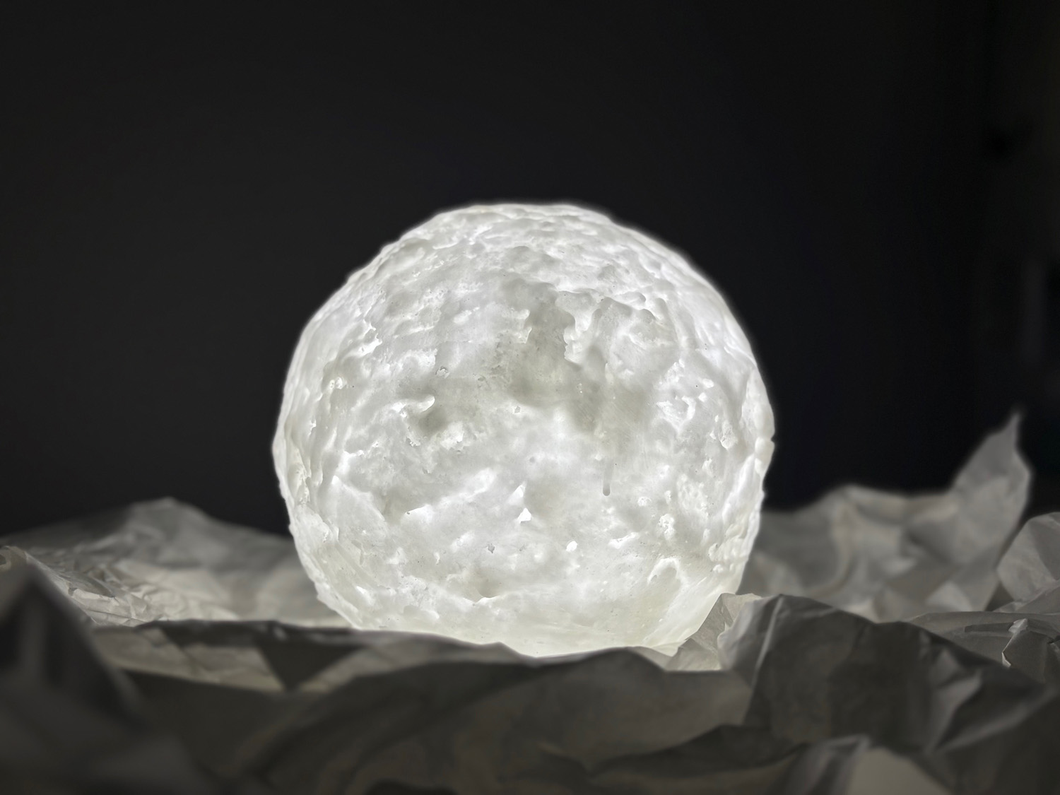 「雪帽子」キャンドルワックスで作るLEDライト専用シェードの紹介画像1