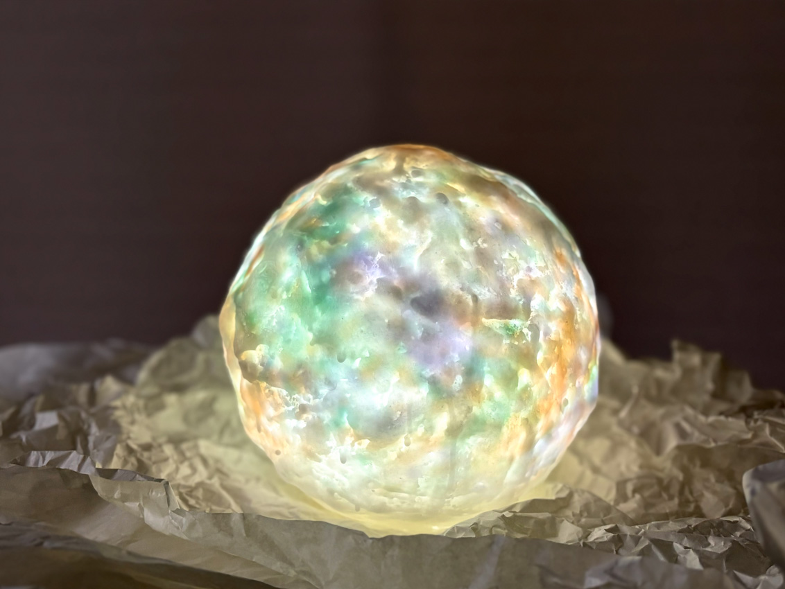 「雪帽子」キャンドルワックスで作るLEDライト専用シェードの紹介画像3