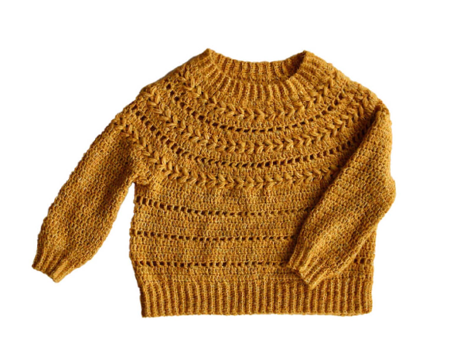 〈かぎ針編み〉ハート模様の丸ヨークセーターの編み方【編み図付き】の紹介画像3