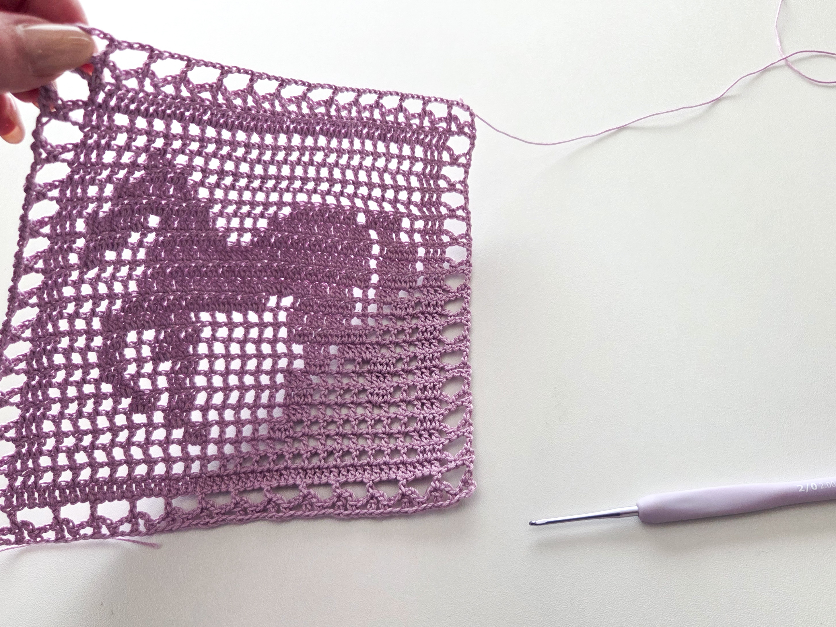 馬モチーフのレースハンカチ｜かぎ針編み【編み図付き】の紹介画像3