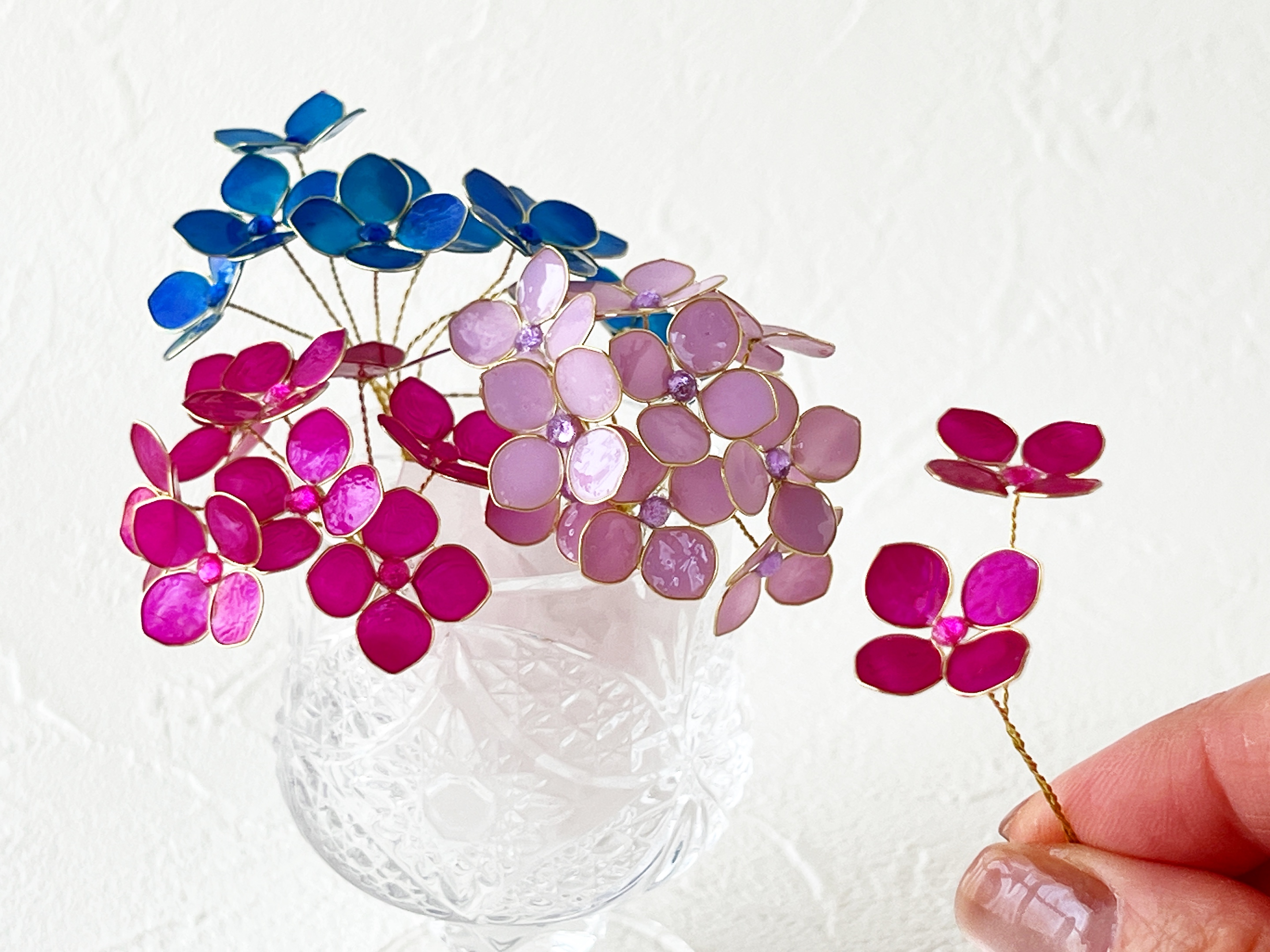 ディップフラワーで紫陽花を作ってみようの紹介画像2