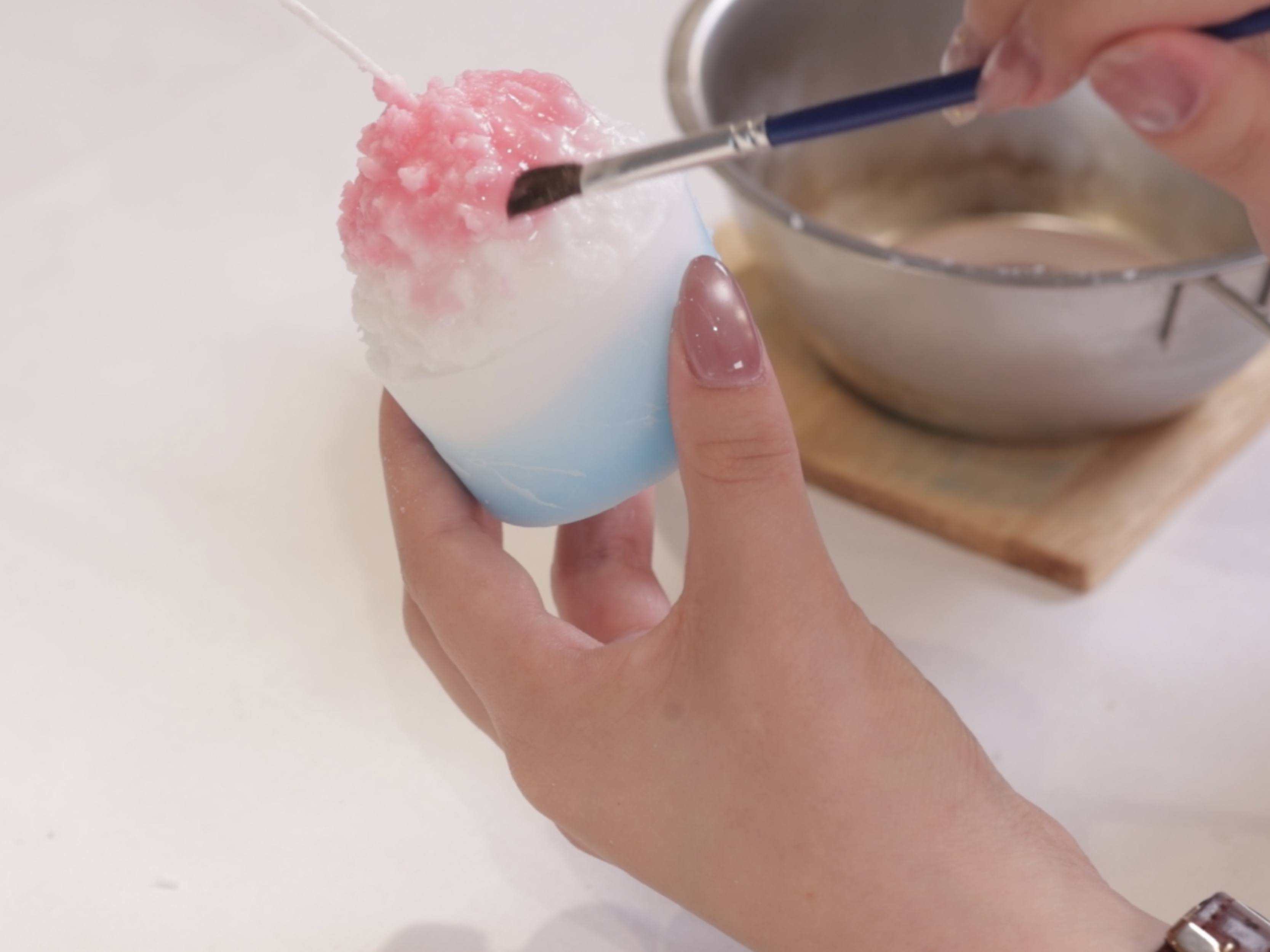 「ほぼ100円ショップで揃う！」かき氷キャンドルの作り方の紹介画像6
