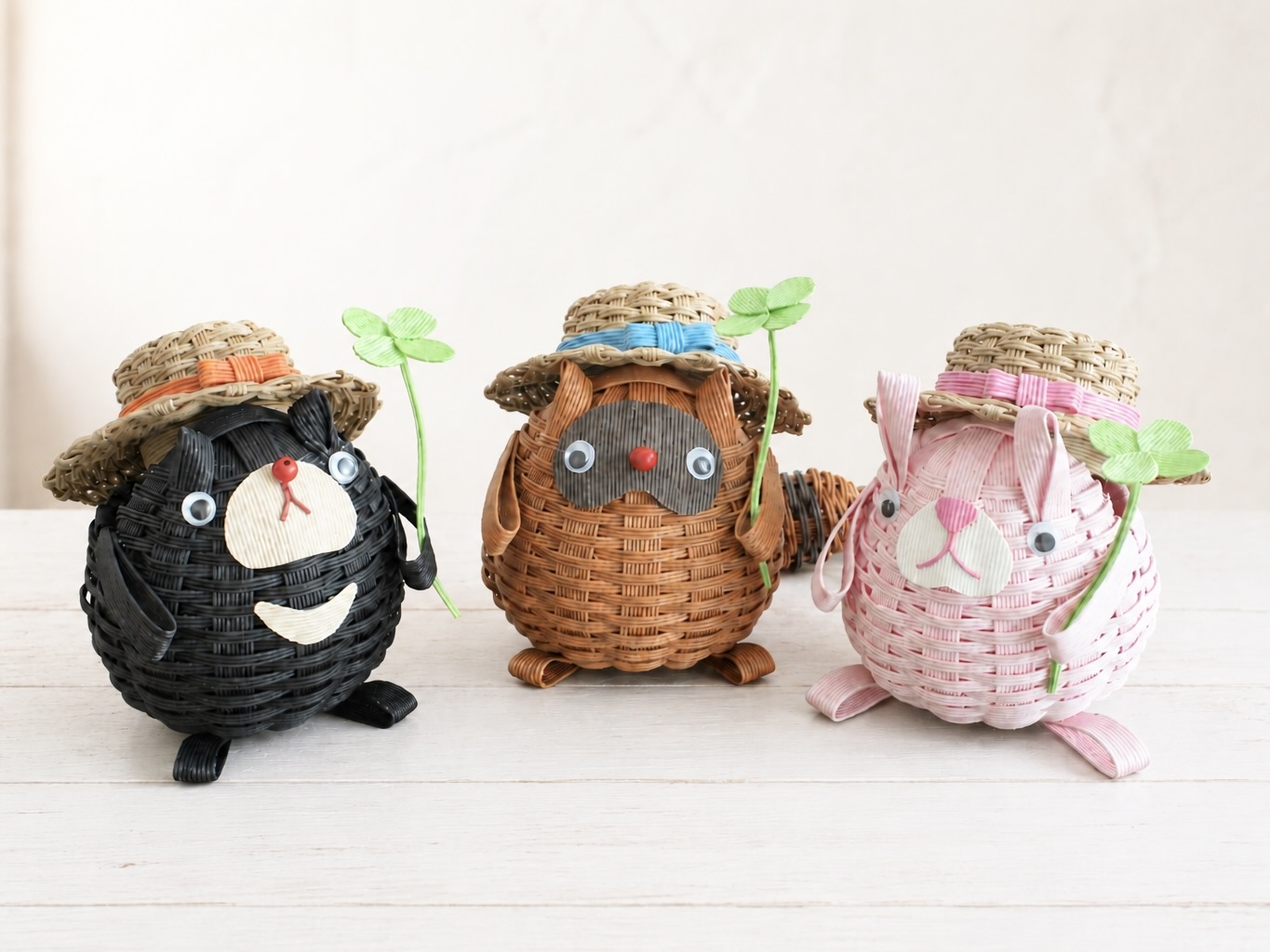 紙バンドでつくる ハッピーあにまるバスケットの紹介画像1