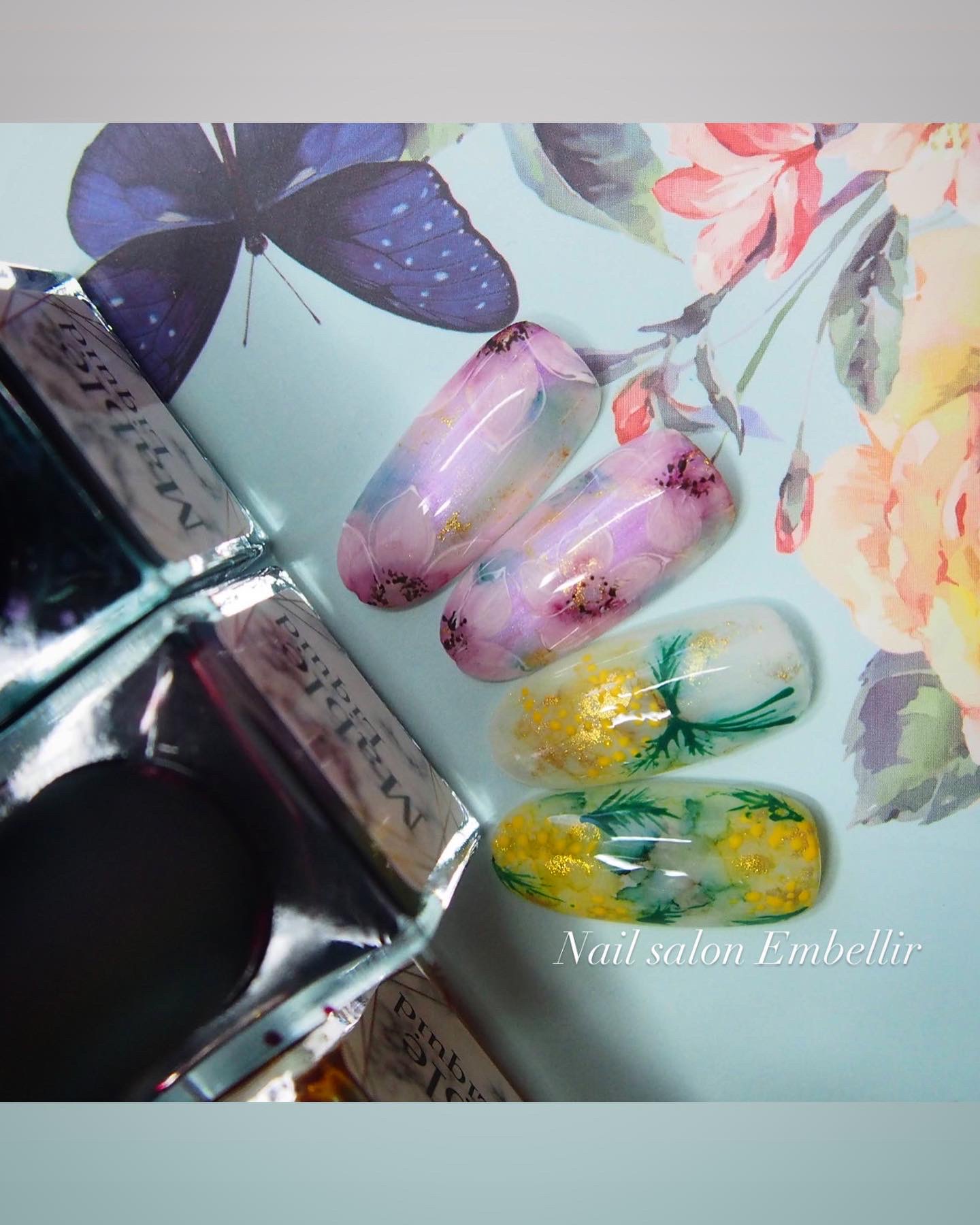 ニュアンスアートで作るミモザネイルの紹介画像2