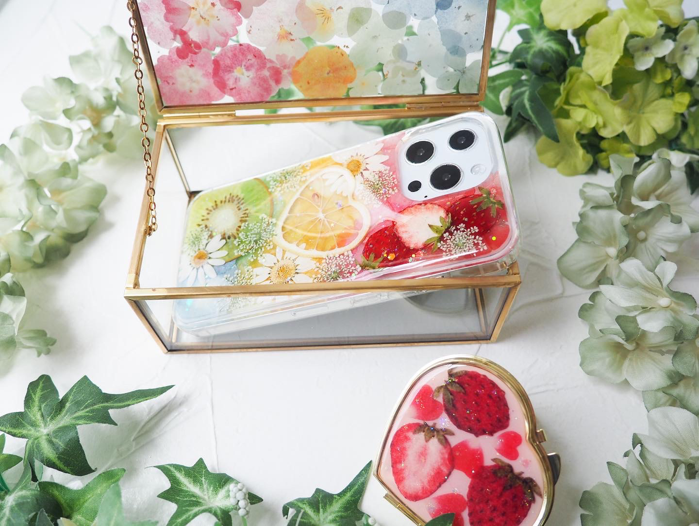 プリントフラワーを使ったミラー＆ジュエリーBOXの作り方の紹介画像2