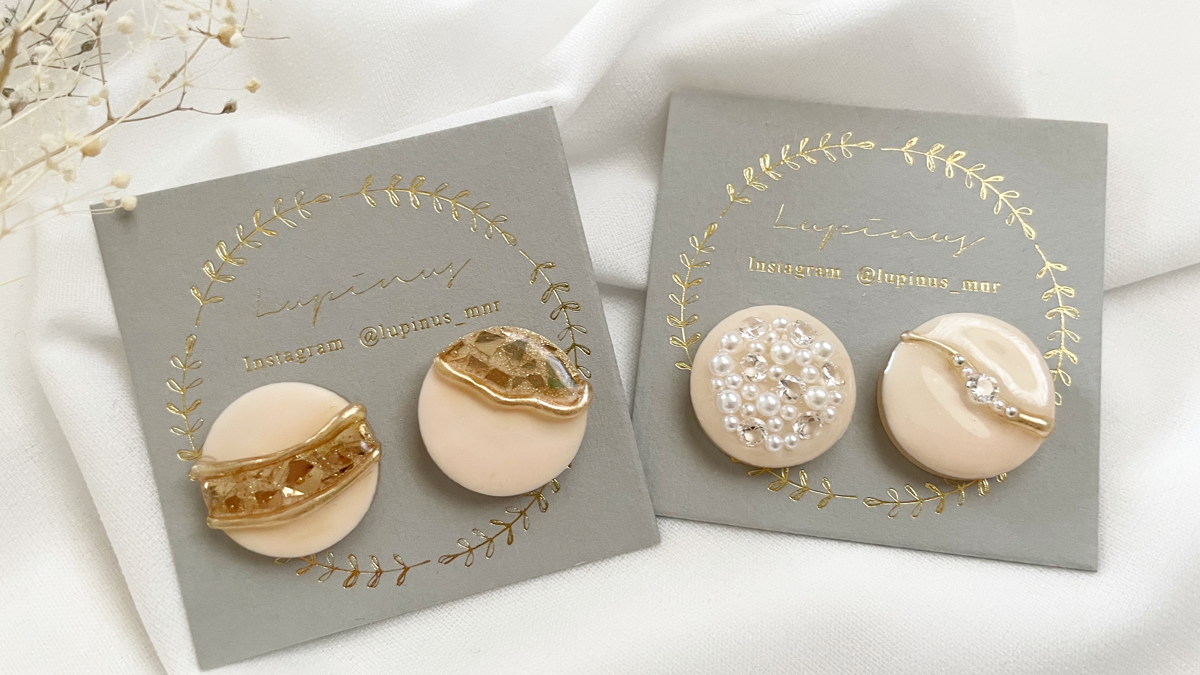 【レジンアクセサリー】粘土ジェル𓍯2種類のアートを作るの紹介画像2