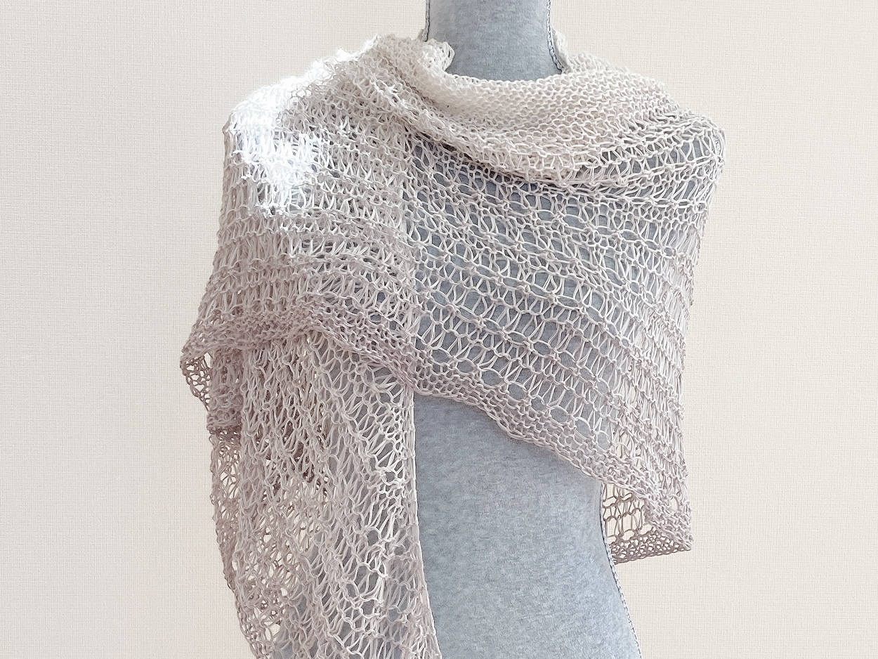 1回完結レッスン】レースショール(Champagne shawl)の編み方 | FANTIST