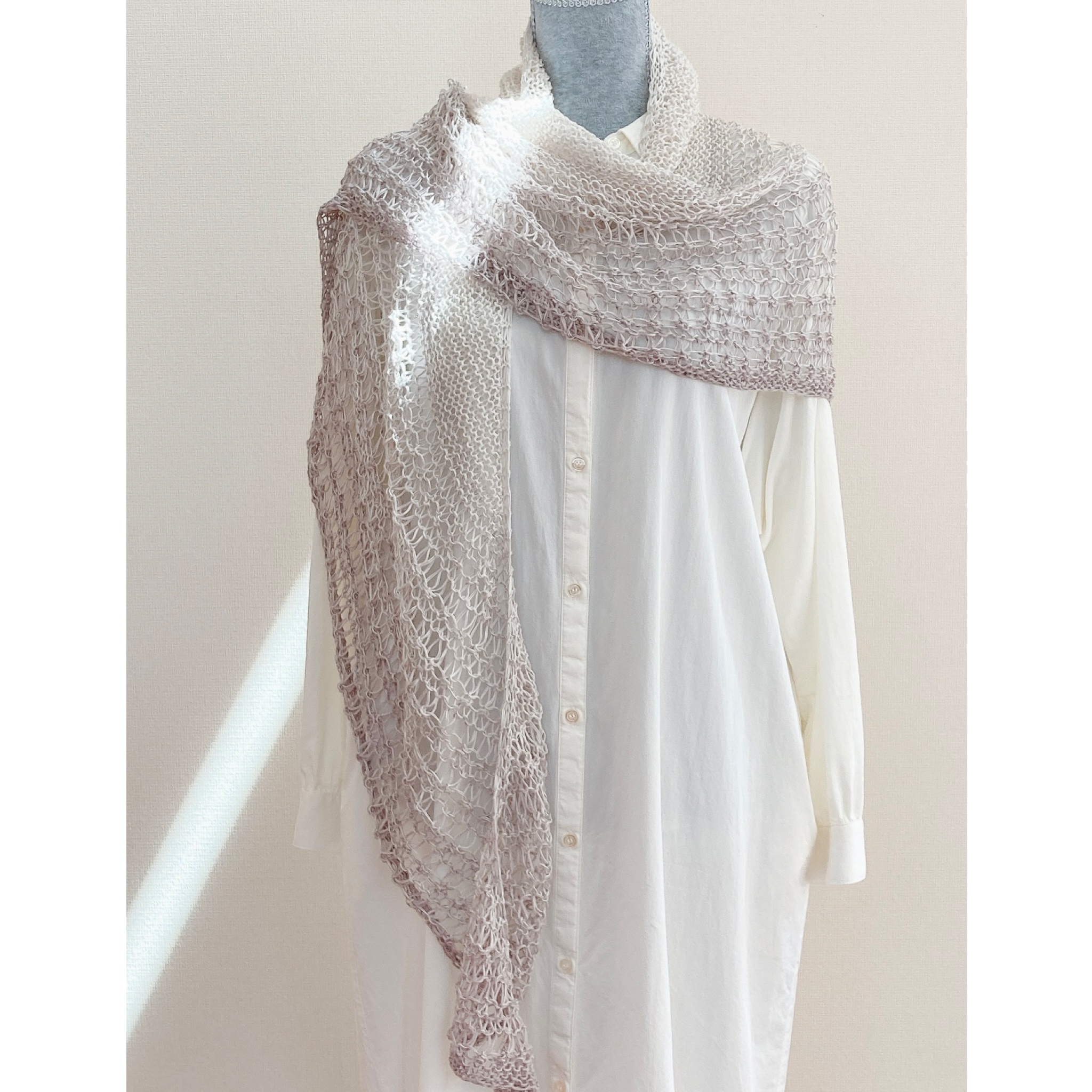 レースショール(Champagne shawl)の編み方の紹介画像5