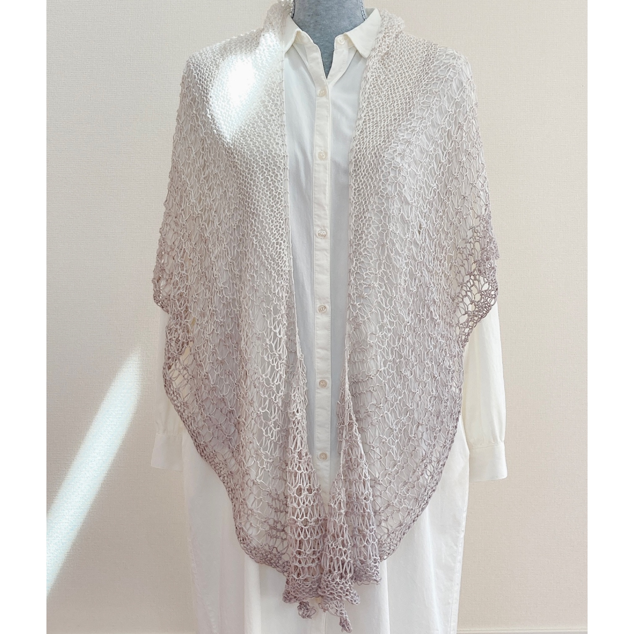 レースショール(Champagne shawl)の編み方の紹介画像7