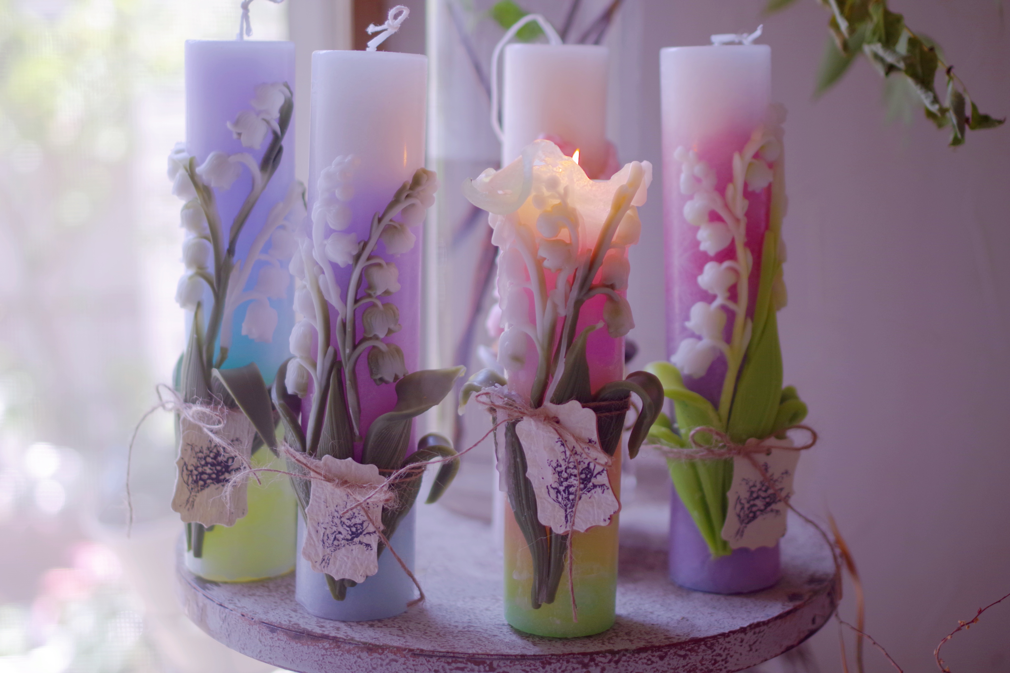 すずらんのふんわりエアリーグラデーションキャンドルの作り方の紹介画像1