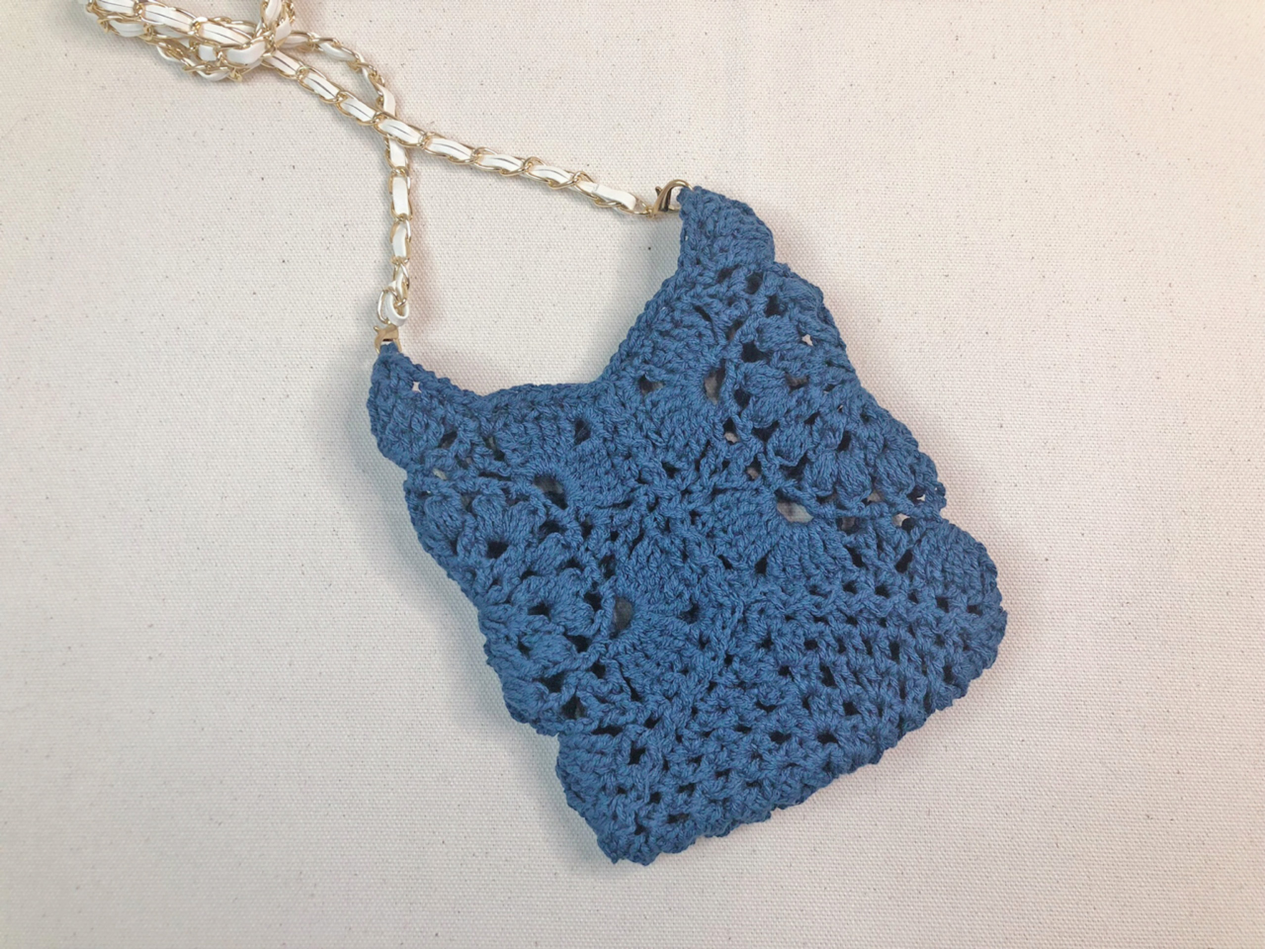 【PDF編み図付き】六角形モチーフ繋ぎのサコッシュの作り方の紹介画像1