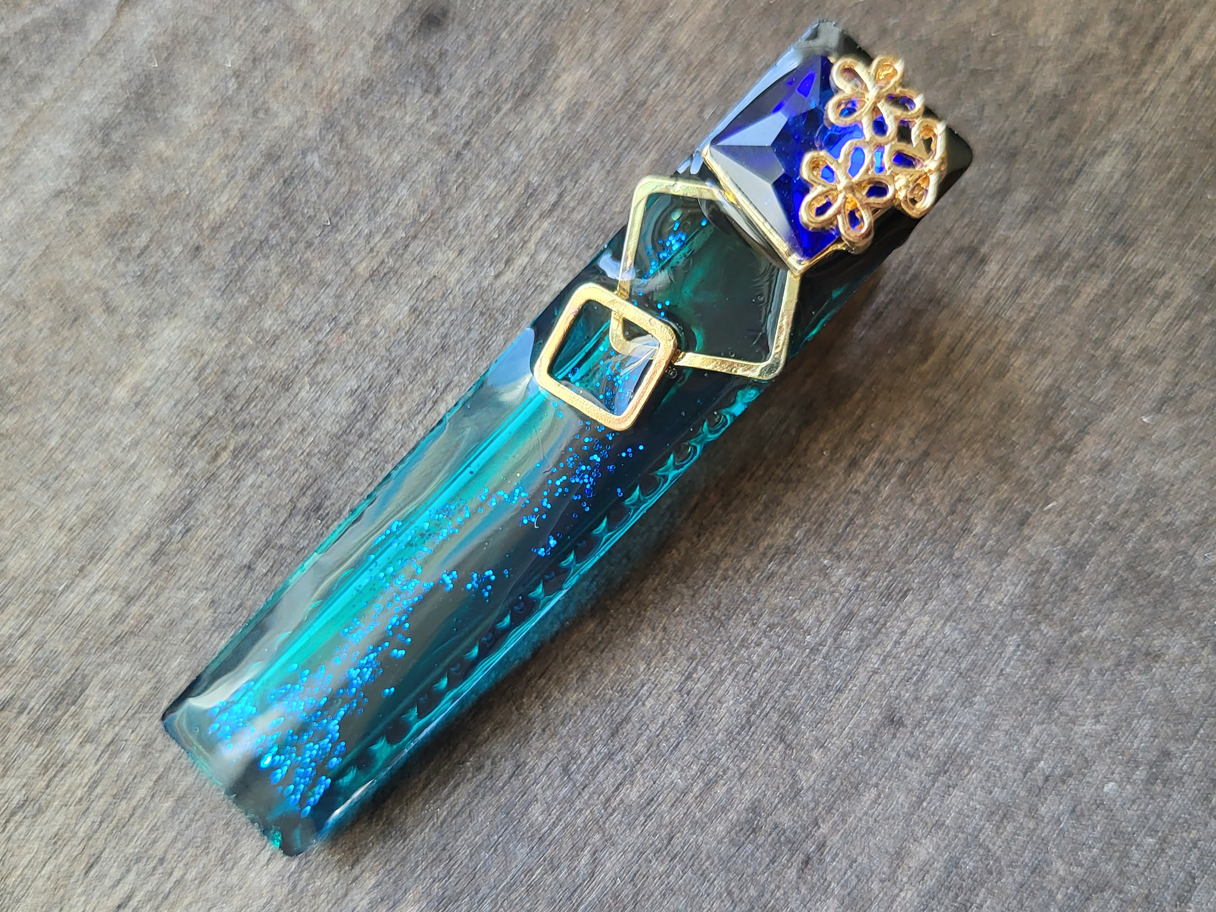 【レジン初級】夜色のヘアクリップの紹介画像1