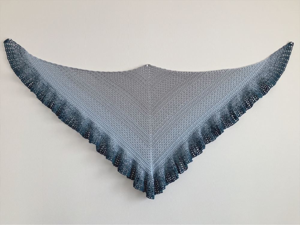 【PDF編み図付き】方眼模様のフリルストールの作り方の紹介画像2