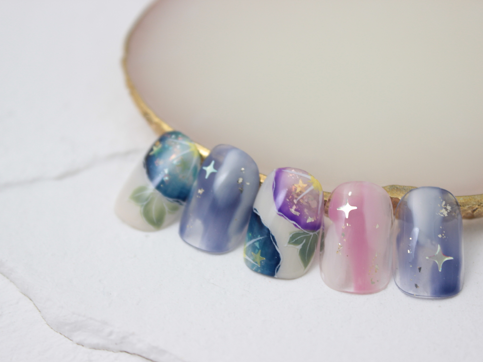 夏の装いに…♪【星空あさがお】の作り方の紹介画像1