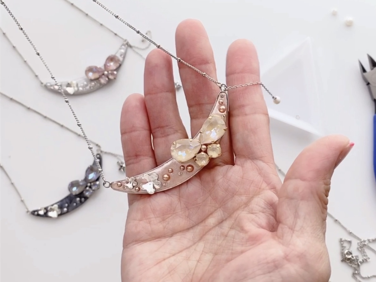 【 ムーンパピヨンの作り方 】〜三日月とちょうちょのネックレスを作りながらwGlue proの扱いが学べます〜の紹介画像6