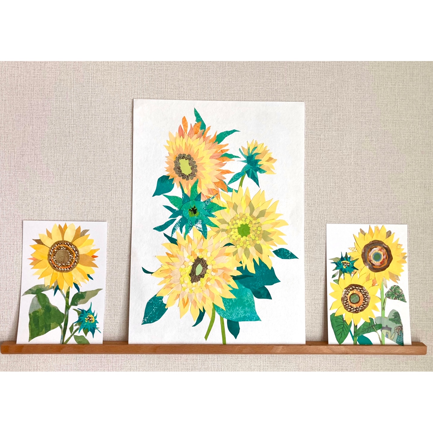 向日葵のペーパーコラージュを作ってみよう！の紹介画像1