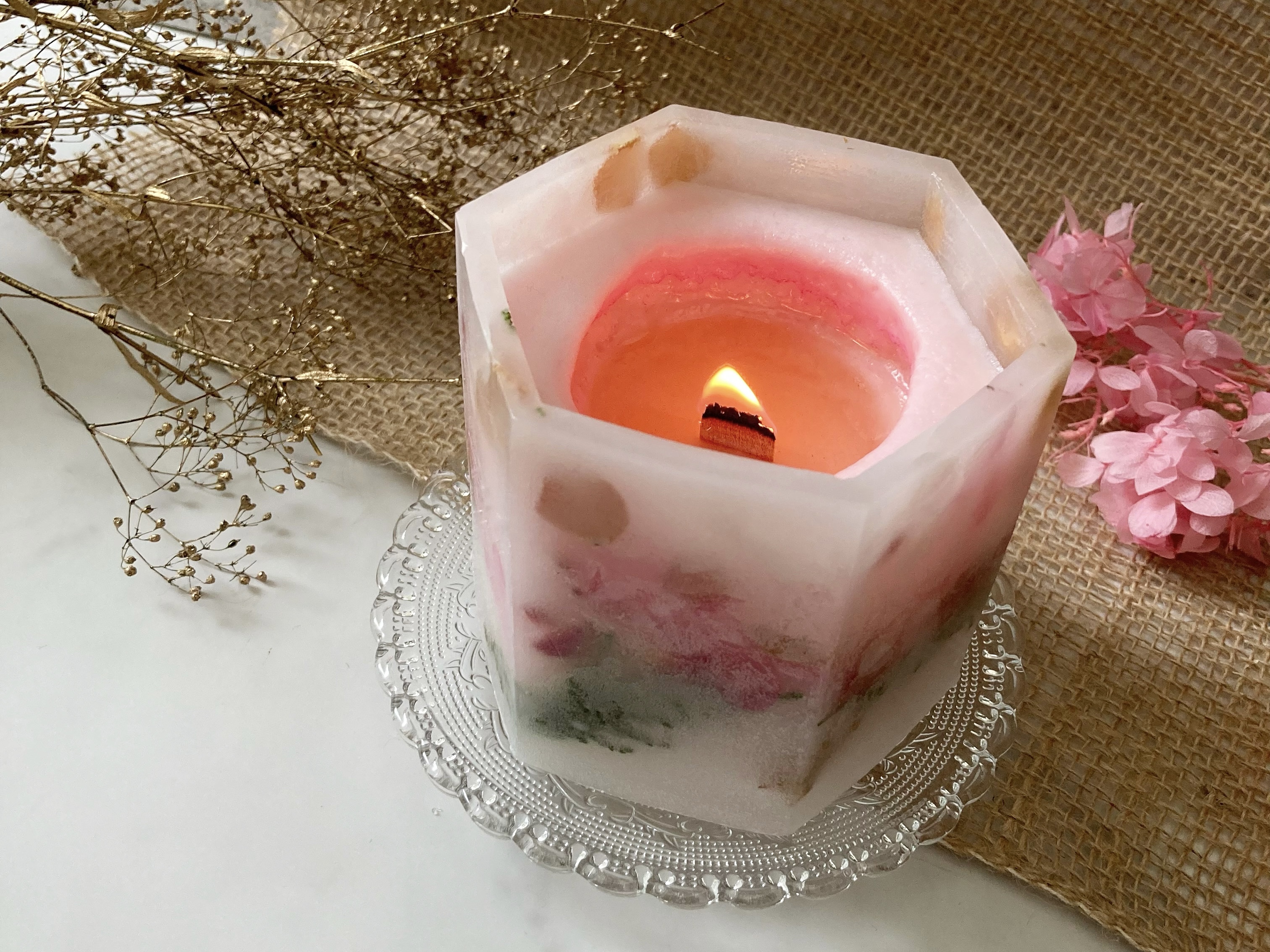 初心者からプロの方まで　六角アロマキャンドルレッスンの紹介画像1