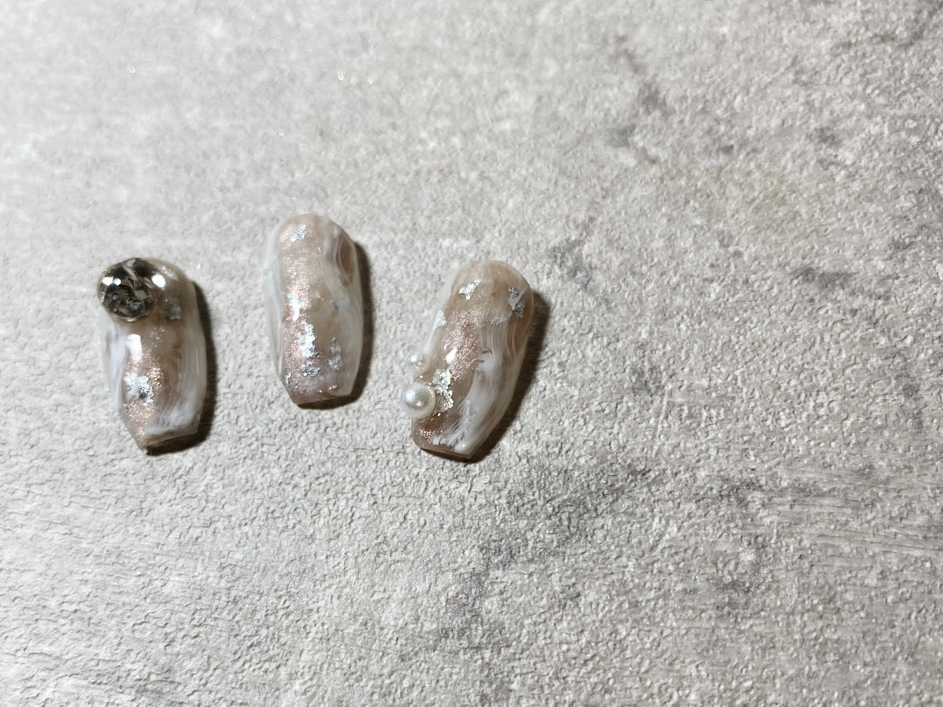 【実物ネイルチップ特典付き✨】奥行きニュアンス大理石アートの紹介画像1